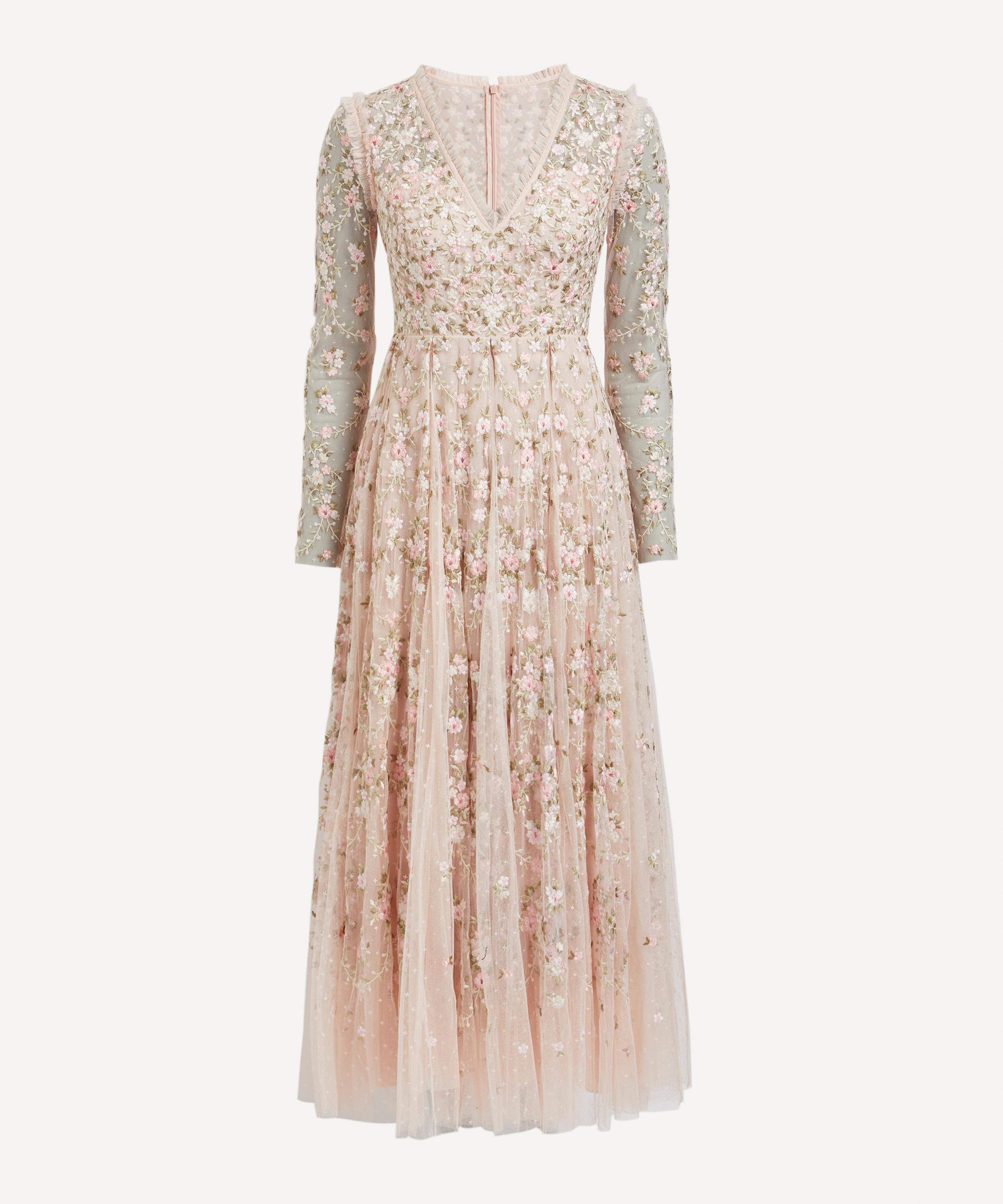 Needle & Thread - Victoria Ditsy V-Neck Ankle Gown image number 0
