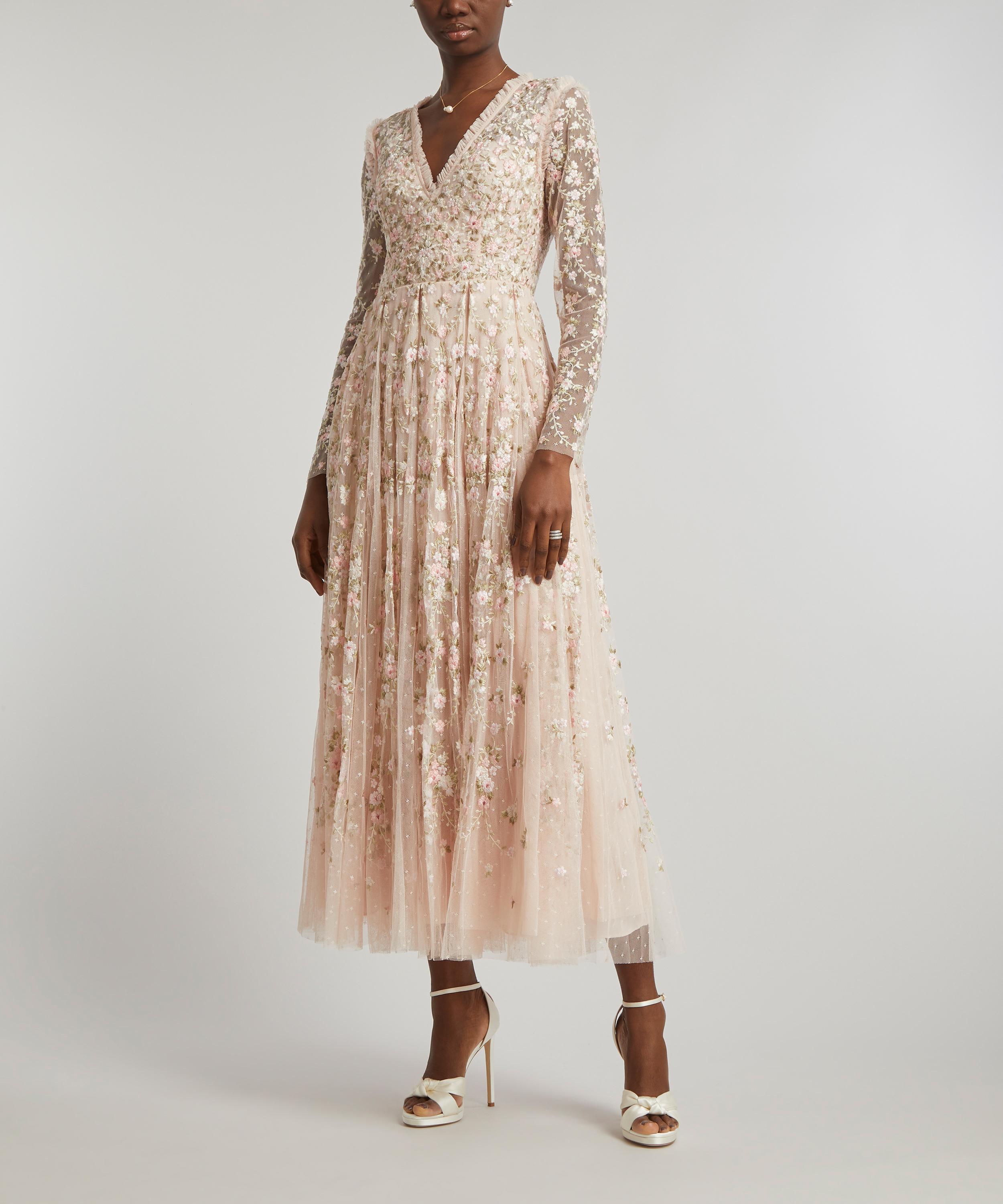 Needle & Thread - Victoria Ditsy V-Neck Ankle Gown image number 2