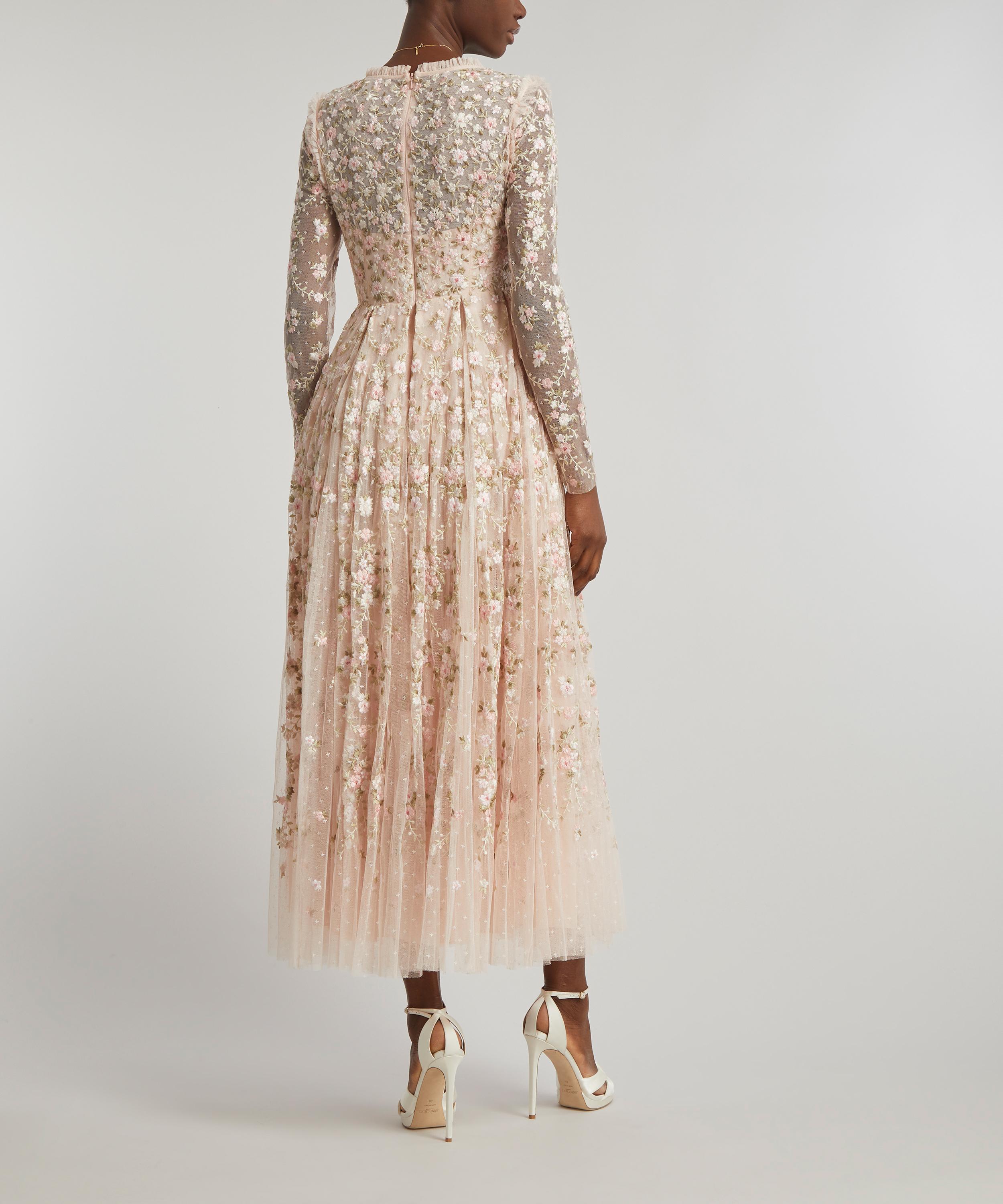 Needle & Thread - Victoria Ditsy V-Neck Ankle Gown image number 3