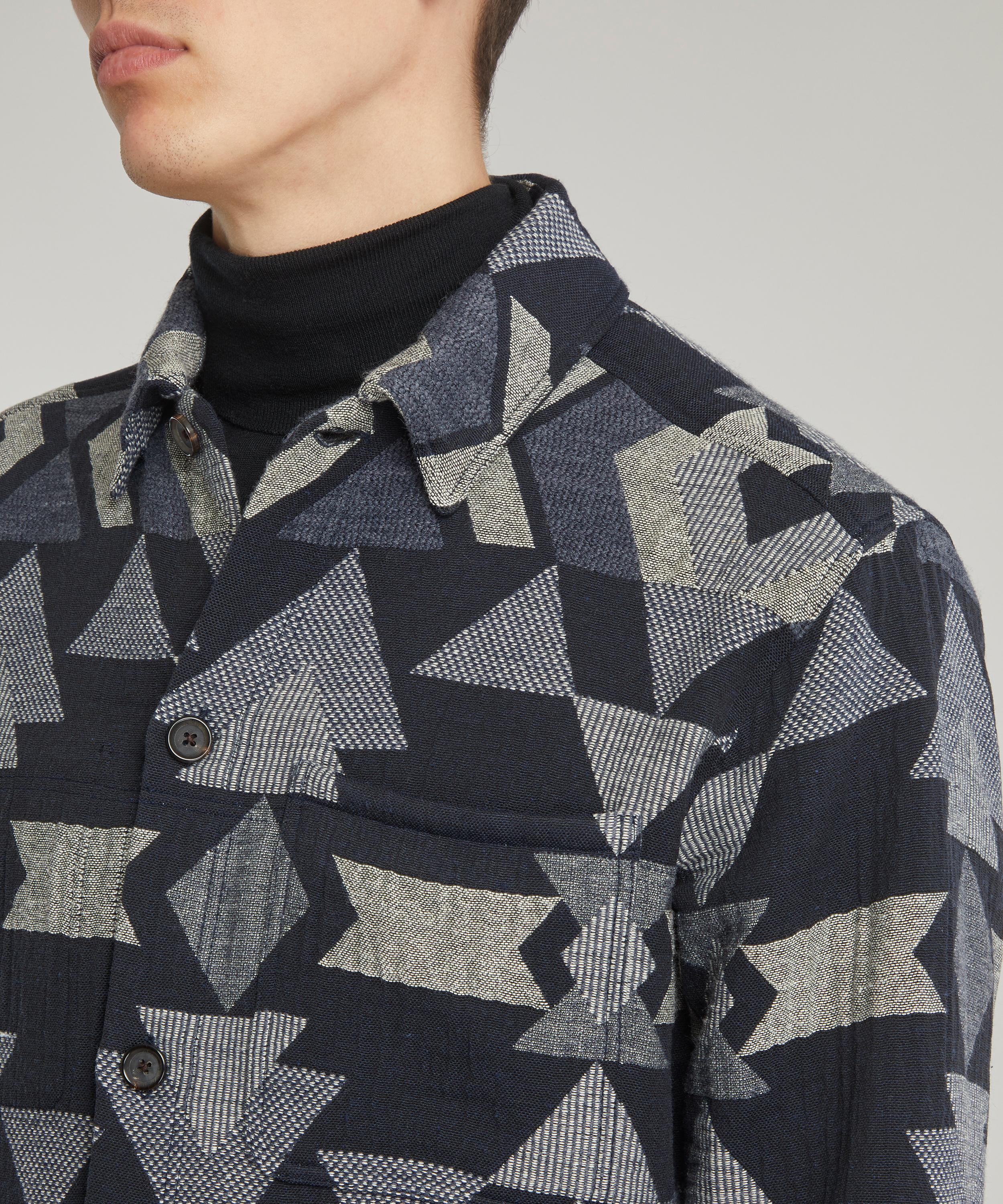 Oliver Spencer - Avery Montreal Blue Overshirt image number 4