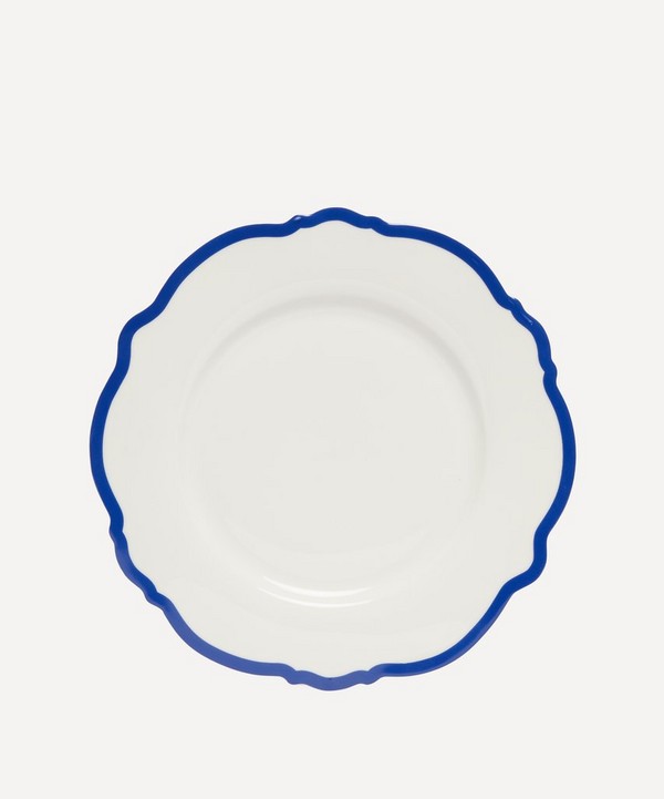 In The Roundhouse - Navy Wave Dinner Plate Set of Four image number null