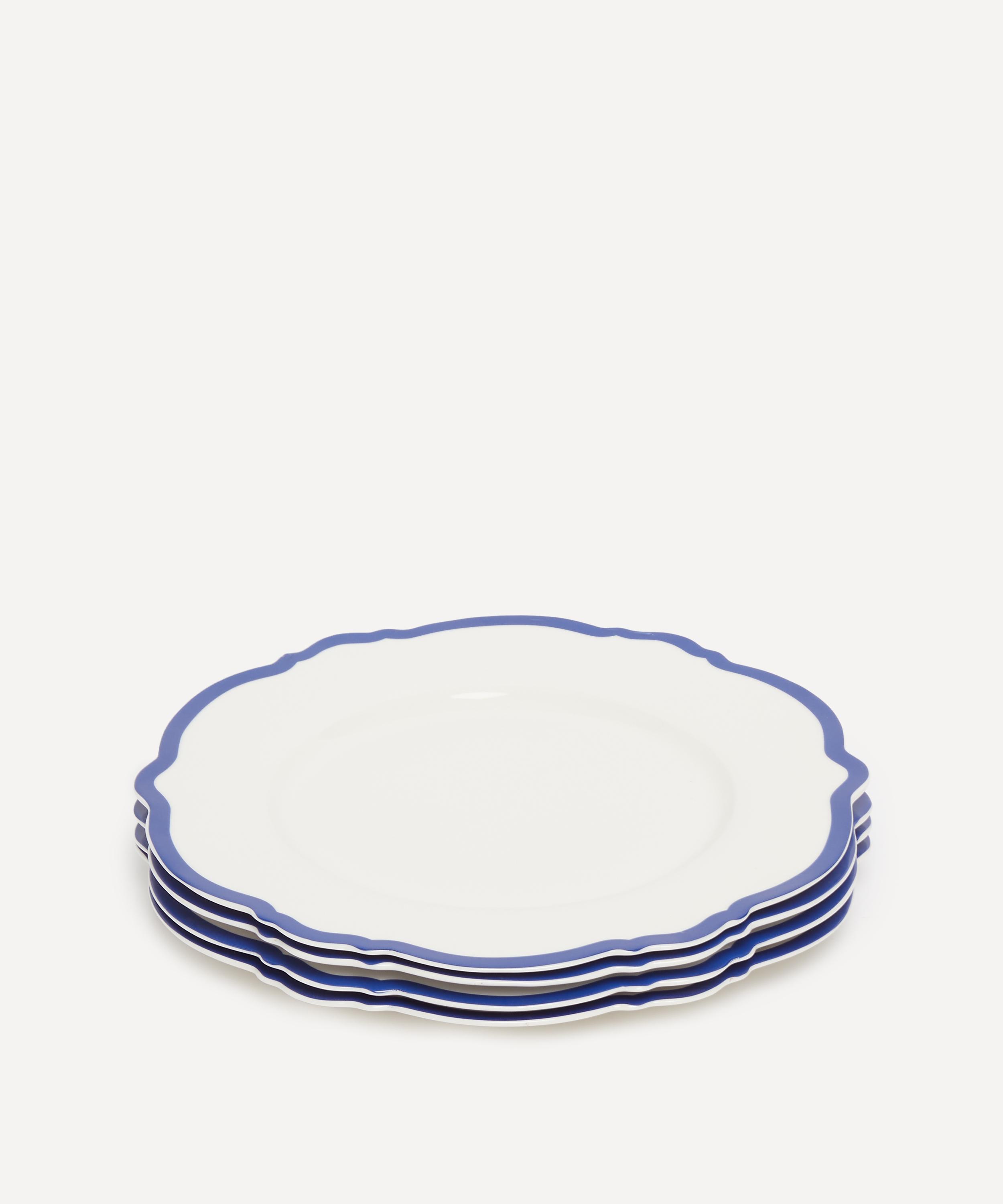 In The Roundhouse - Navy Wave Dinner Plate Set of Four image number 1