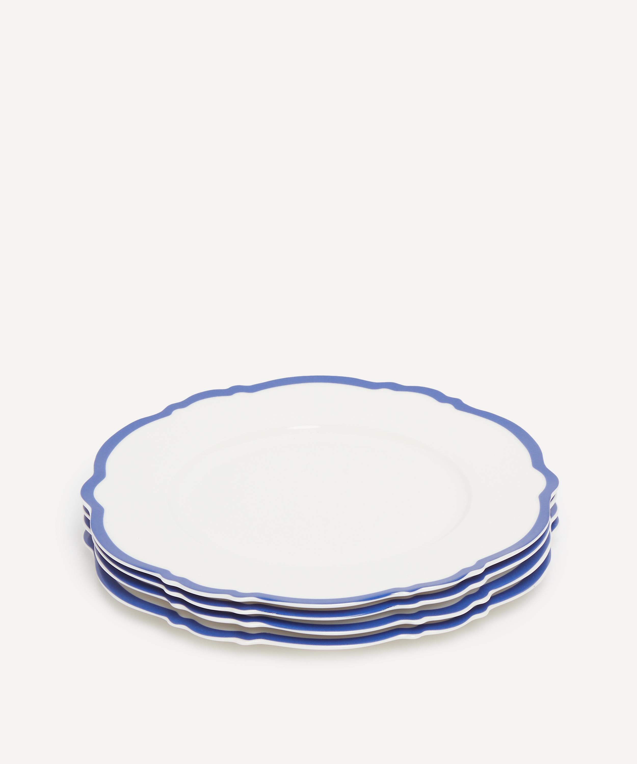 In The Roundhouse - Navy Wave Side Plate Set of Four image number 1