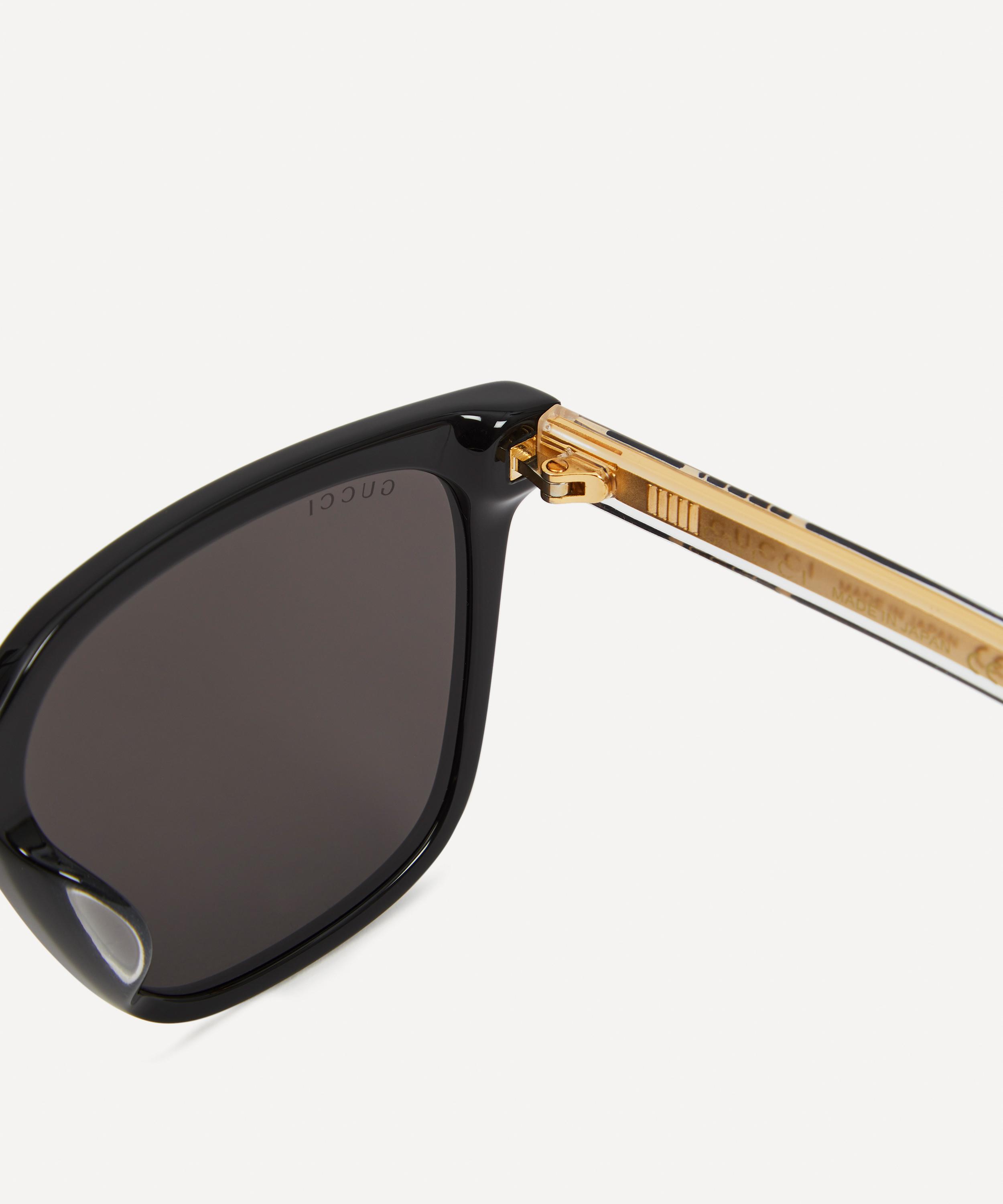 Rectangular acetate store and metal sunglasses