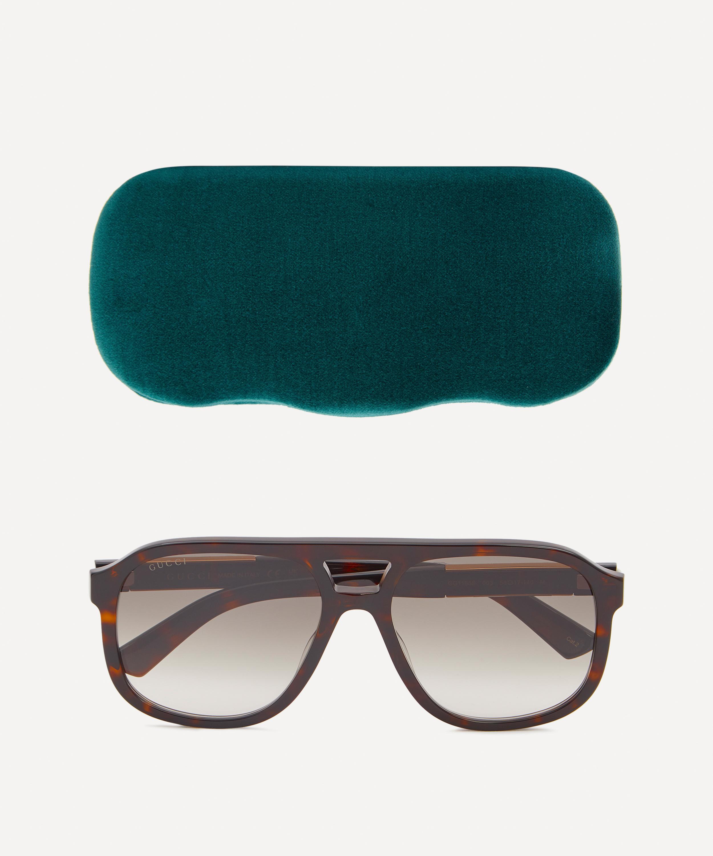 Gucci - Navigator Acetate Aviator Sunglasses image number 3