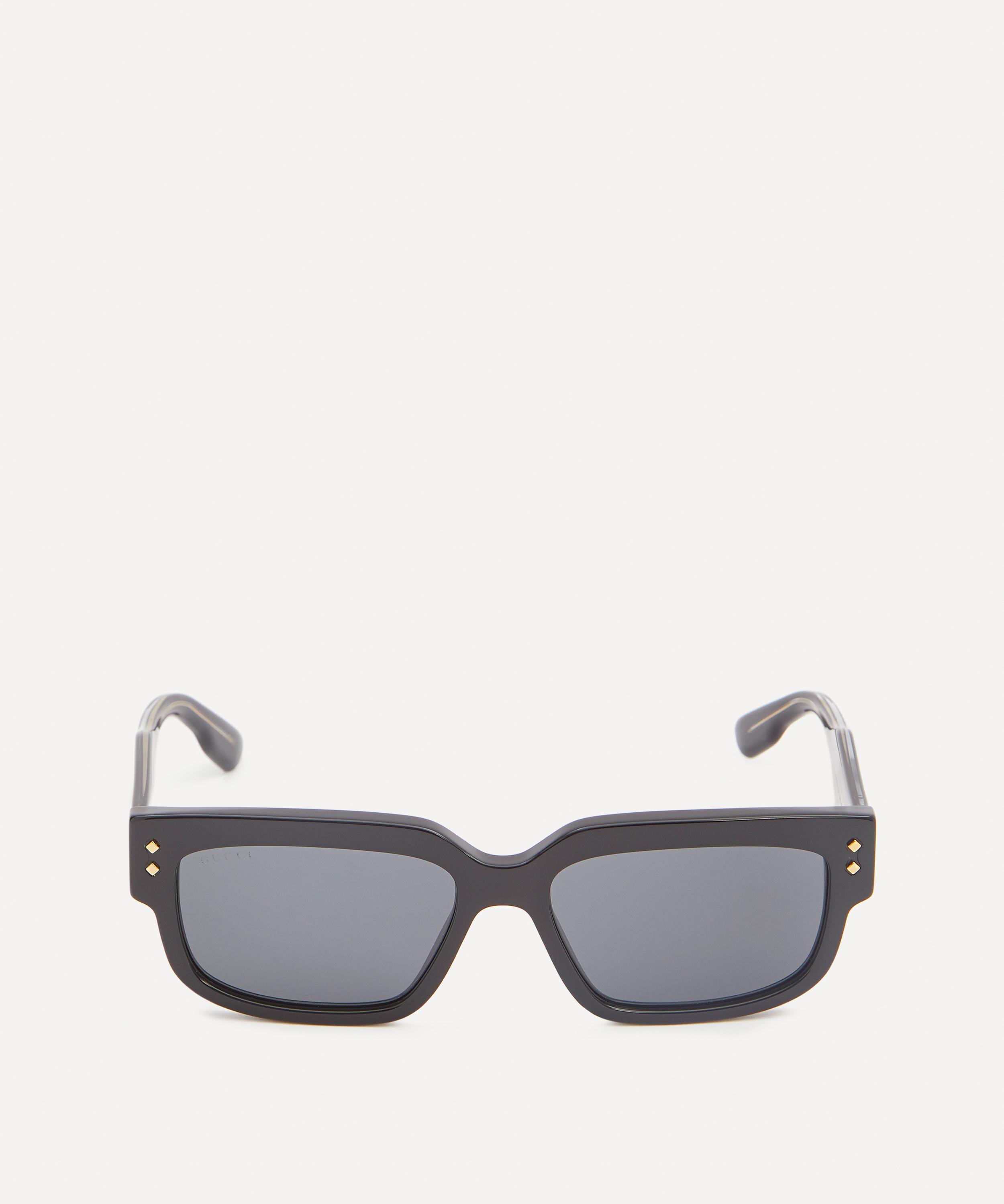 gucci rectangular acetate sunglasses