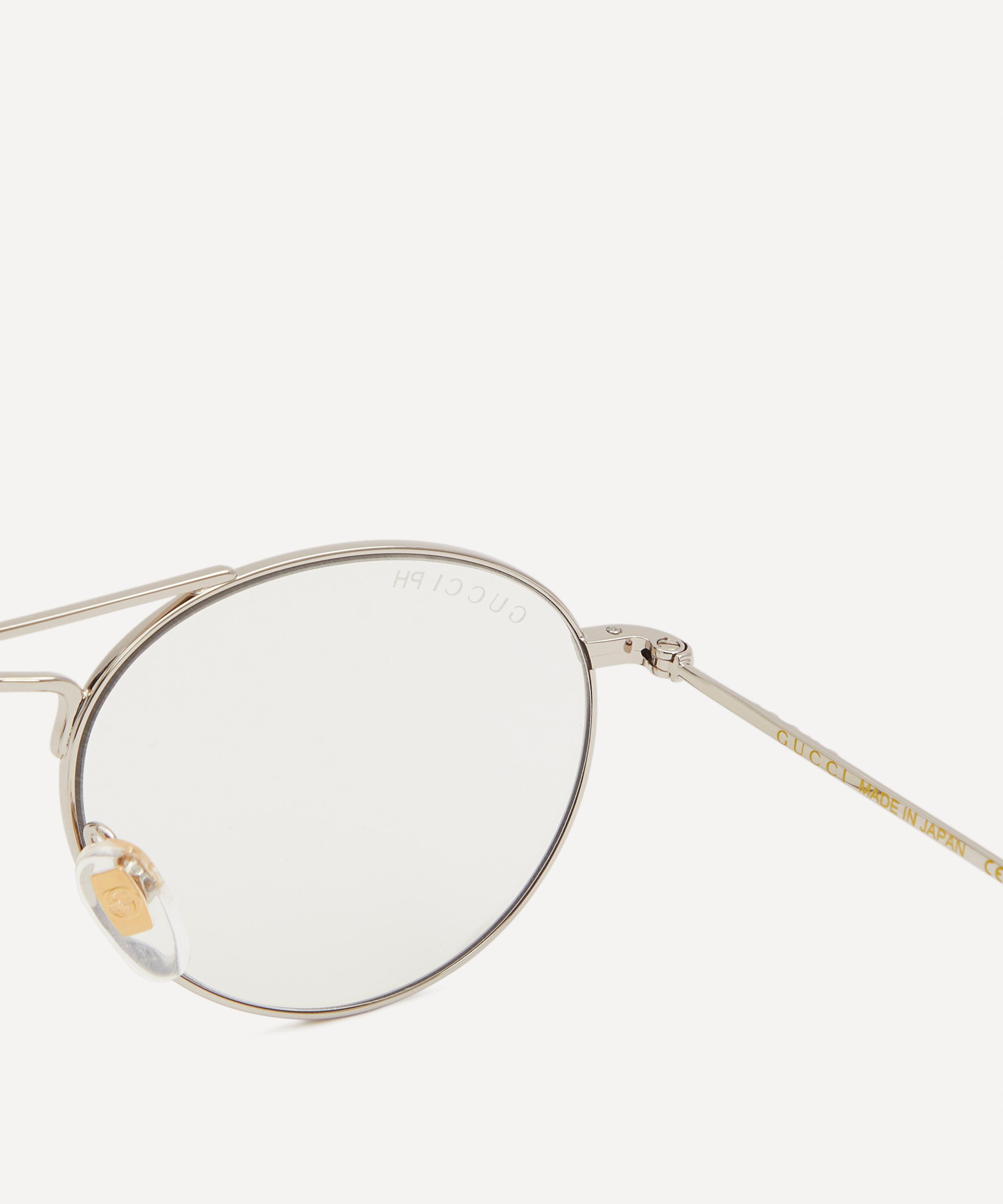 Gucci aviator hotsell metal glasses