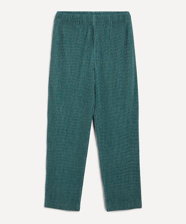 HOMME PLISSÉ ISSEY MIYAKE - Zipper Chain Pleated Straight-Fit Trousers image number null