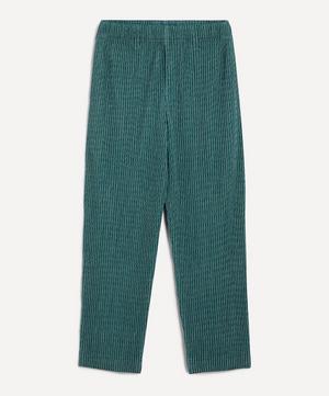 HOMME PLISSÉ ISSEY MIYAKE - Zipper Chain Pleated Straight-Fit Trousers image number 0