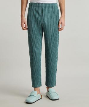 HOMME PLISSÉ ISSEY MIYAKE - Zipper Chain Pleated Straight-Fit Trousers image number 2
