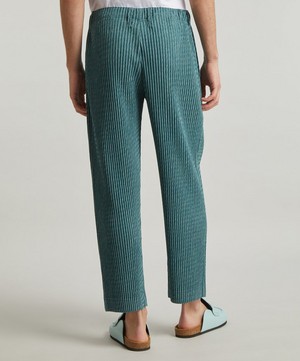 HOMME PLISSÉ ISSEY MIYAKE - Zipper Chain Pleated Straight-Fit Trousers image number 3