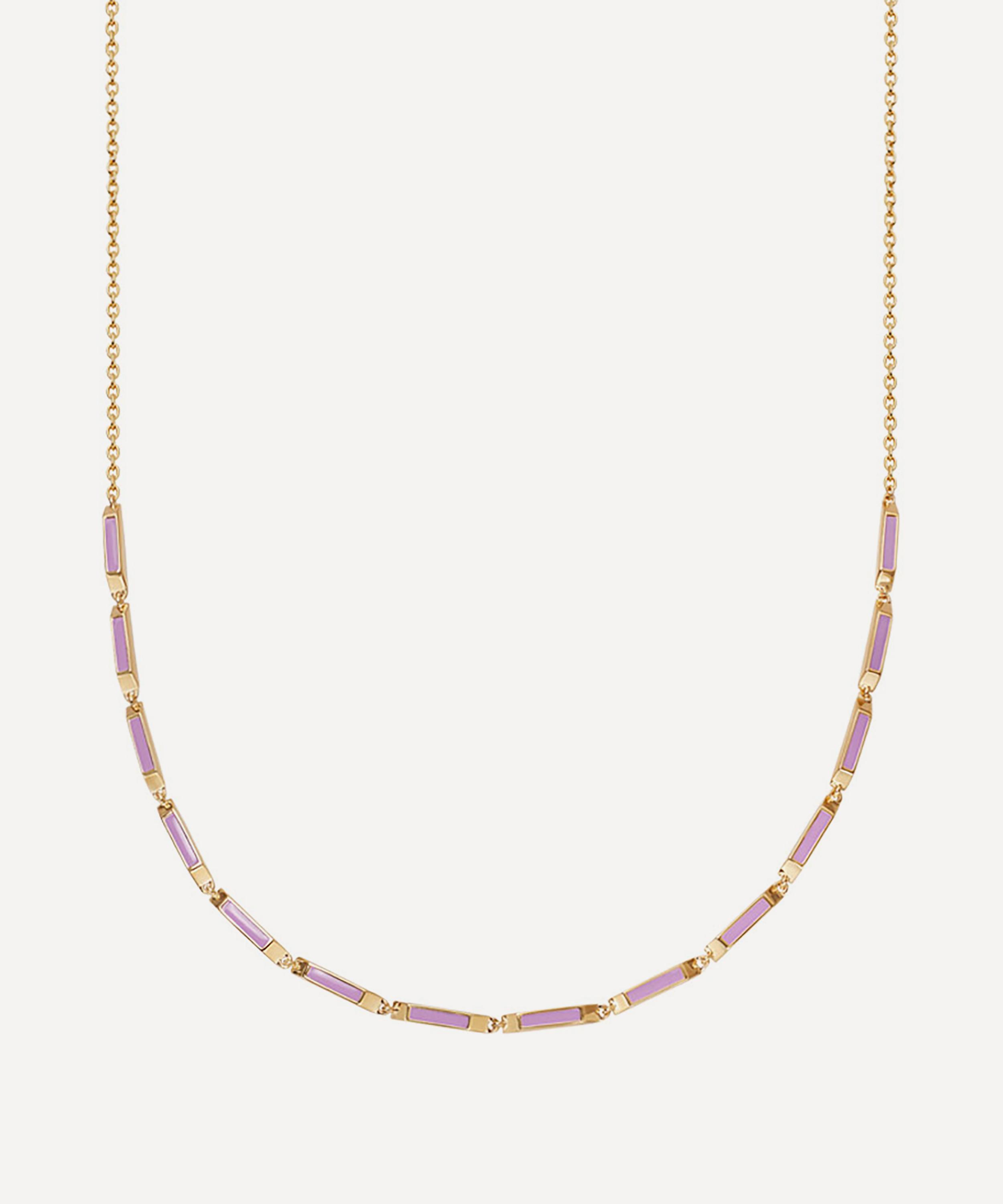 Astley Clarke - 18ct Gold Plated Vermeil Silver Aubar Enamel Necklace image number 