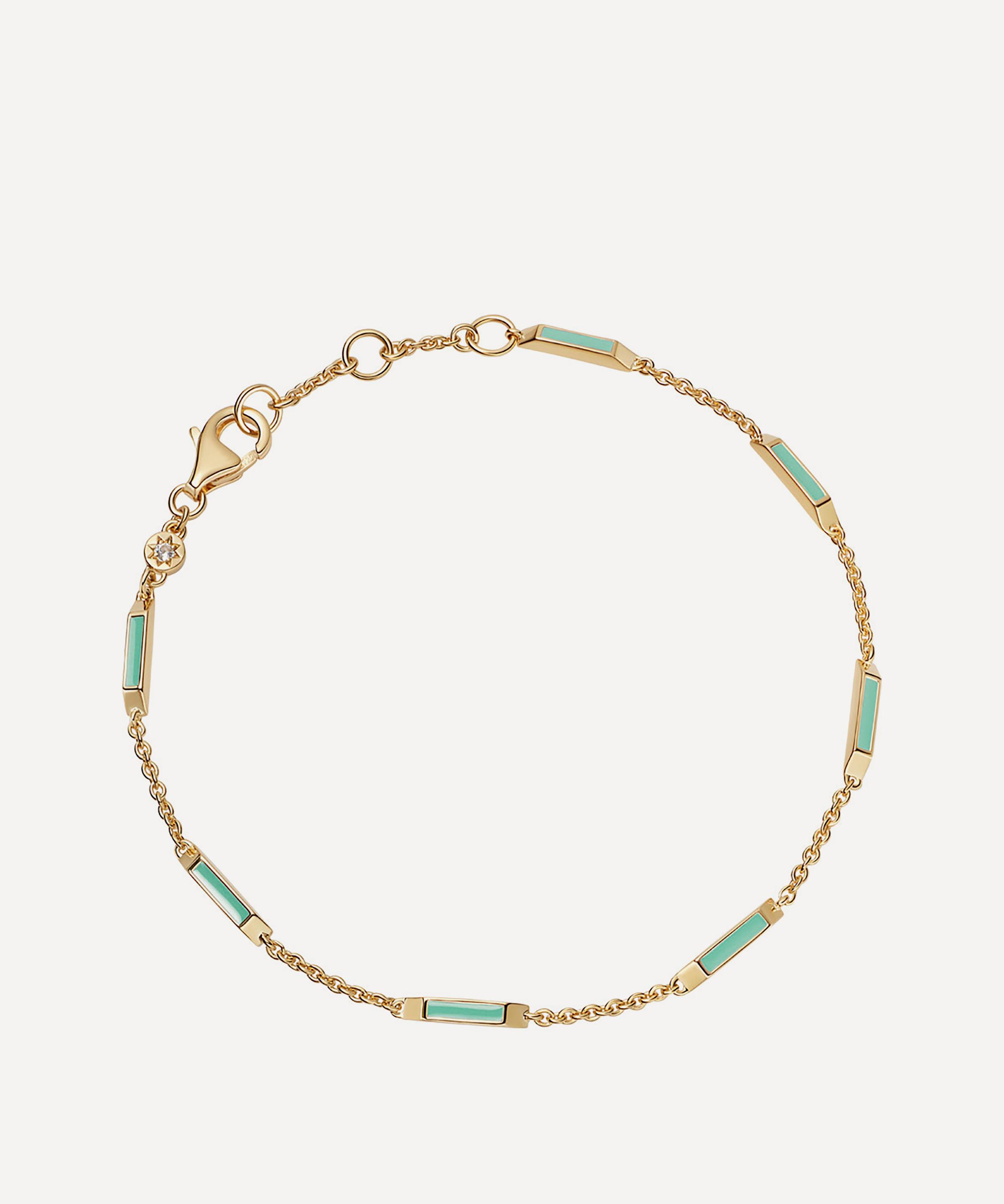 Astley Clarke - 18ct Gold Plated Vermeil Silver Aubar Half-Full Enamel Bracelet image number 0