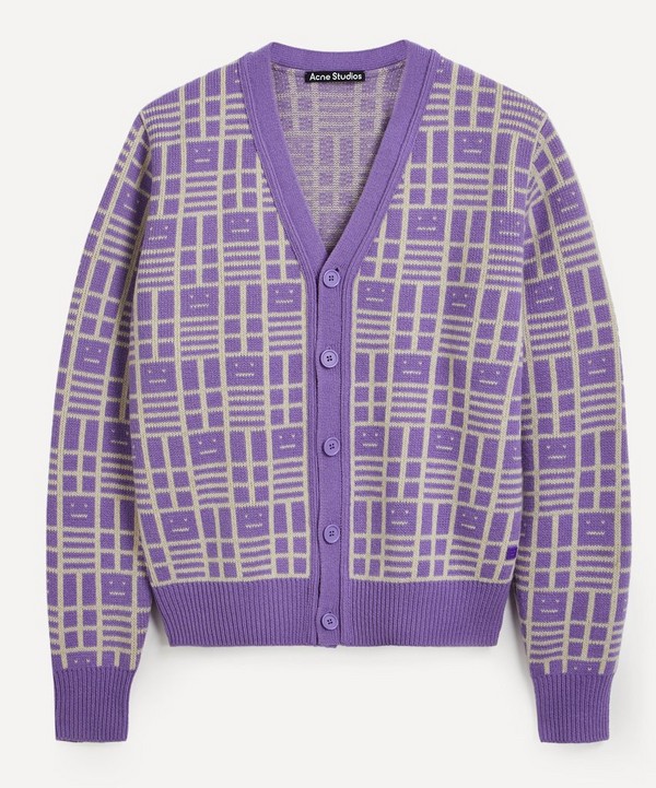 Acne Studios - Face Checkerboard Cardigan image number null