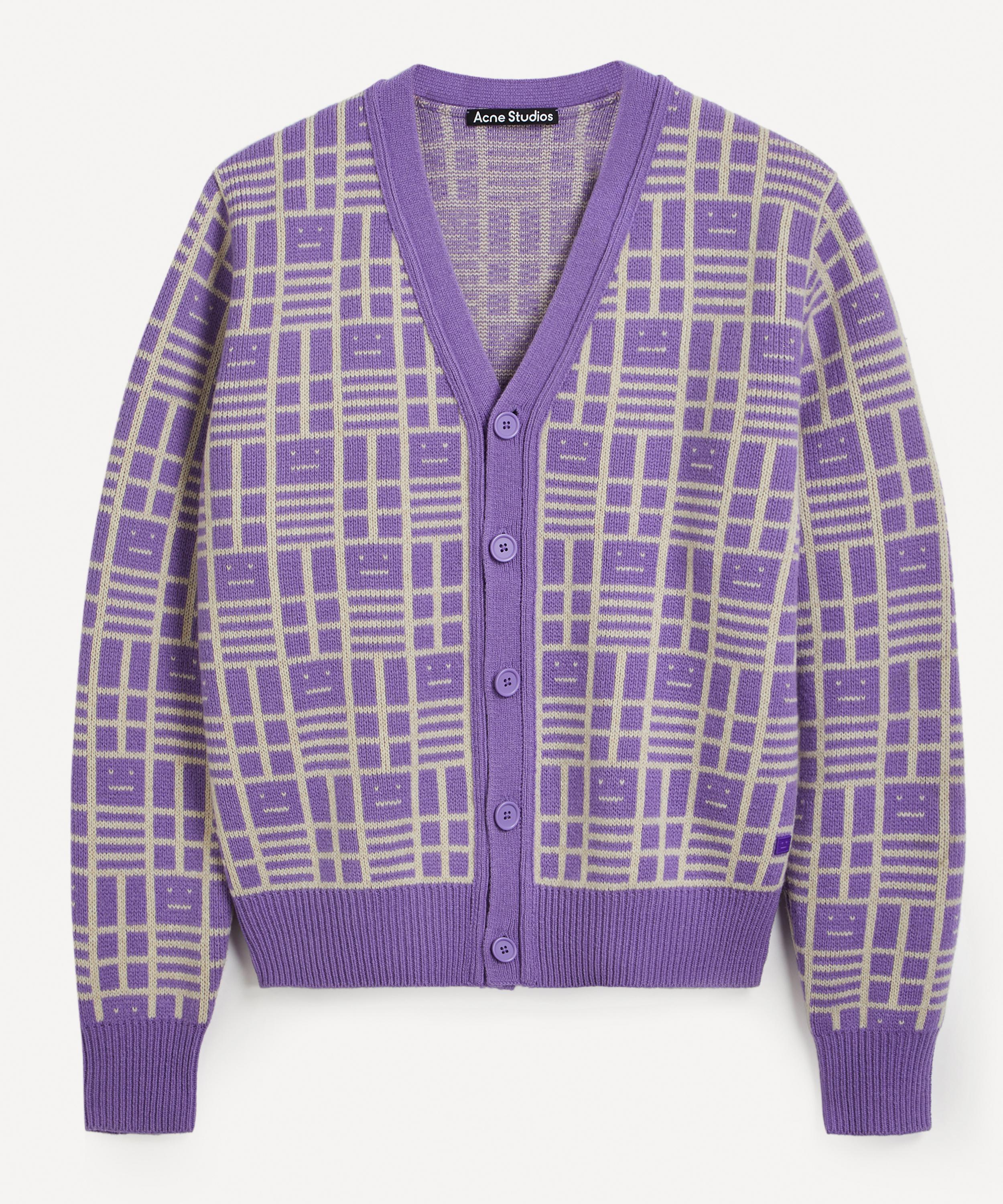 Acne Studios Face Checkerboard Cardigan Liberty