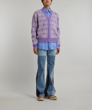 Acne Studios - Face Checkerboard Cardigan image number 1