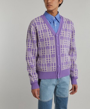 Acne Studios - Face Checkerboard Cardigan image number 2