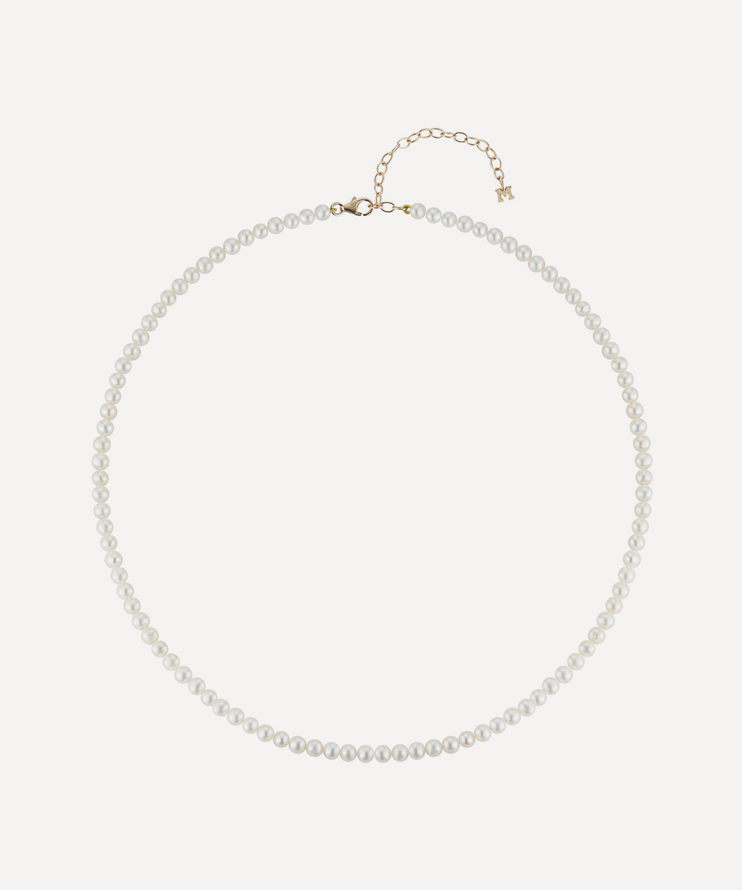 Mateo - 14ct Gold Pearl Beaded Choker image number 0
