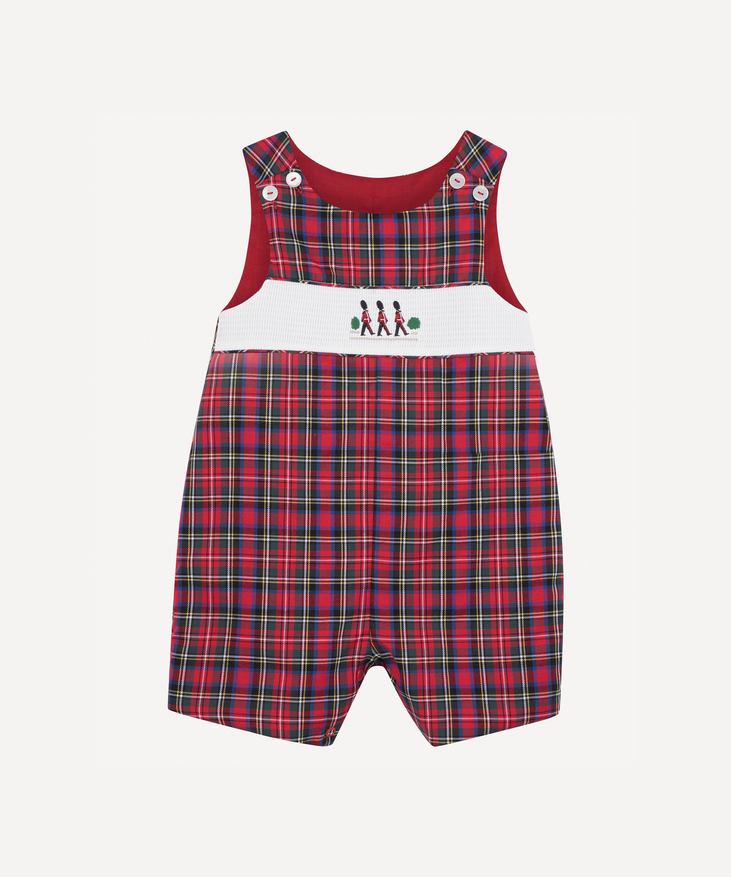 Trotters - Archie Smocked Romper 1 Month-4 Years