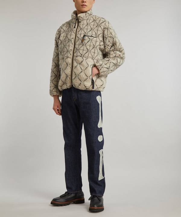 Kapital Sashiko Boa Fleece Reversible Blouson Jacket | Liberty