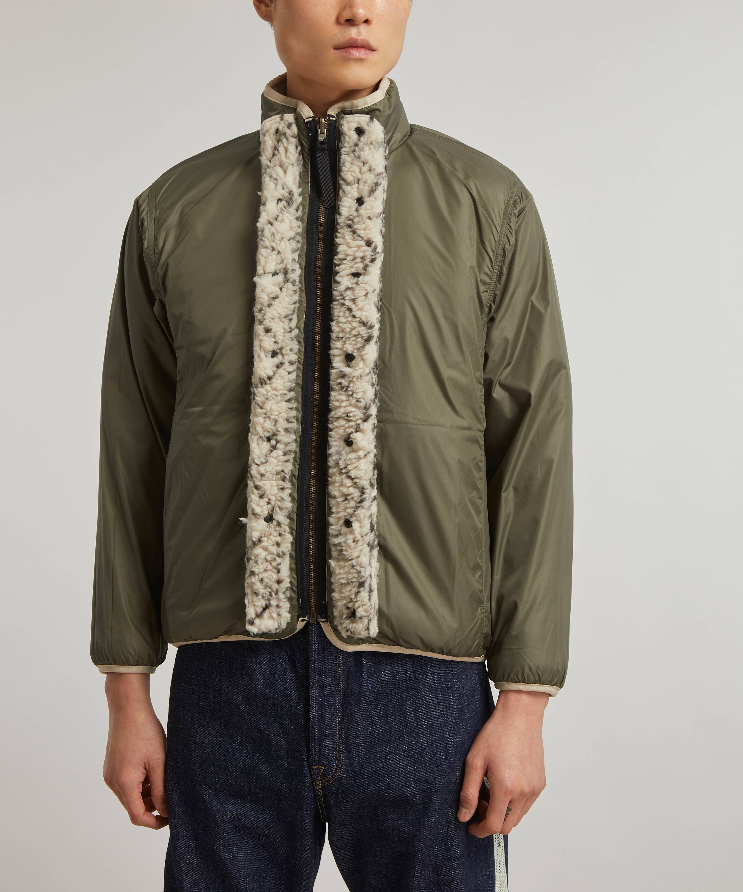 Kapital Sashiko Boa Fleece Reversible Blouson Jacket | Liberty