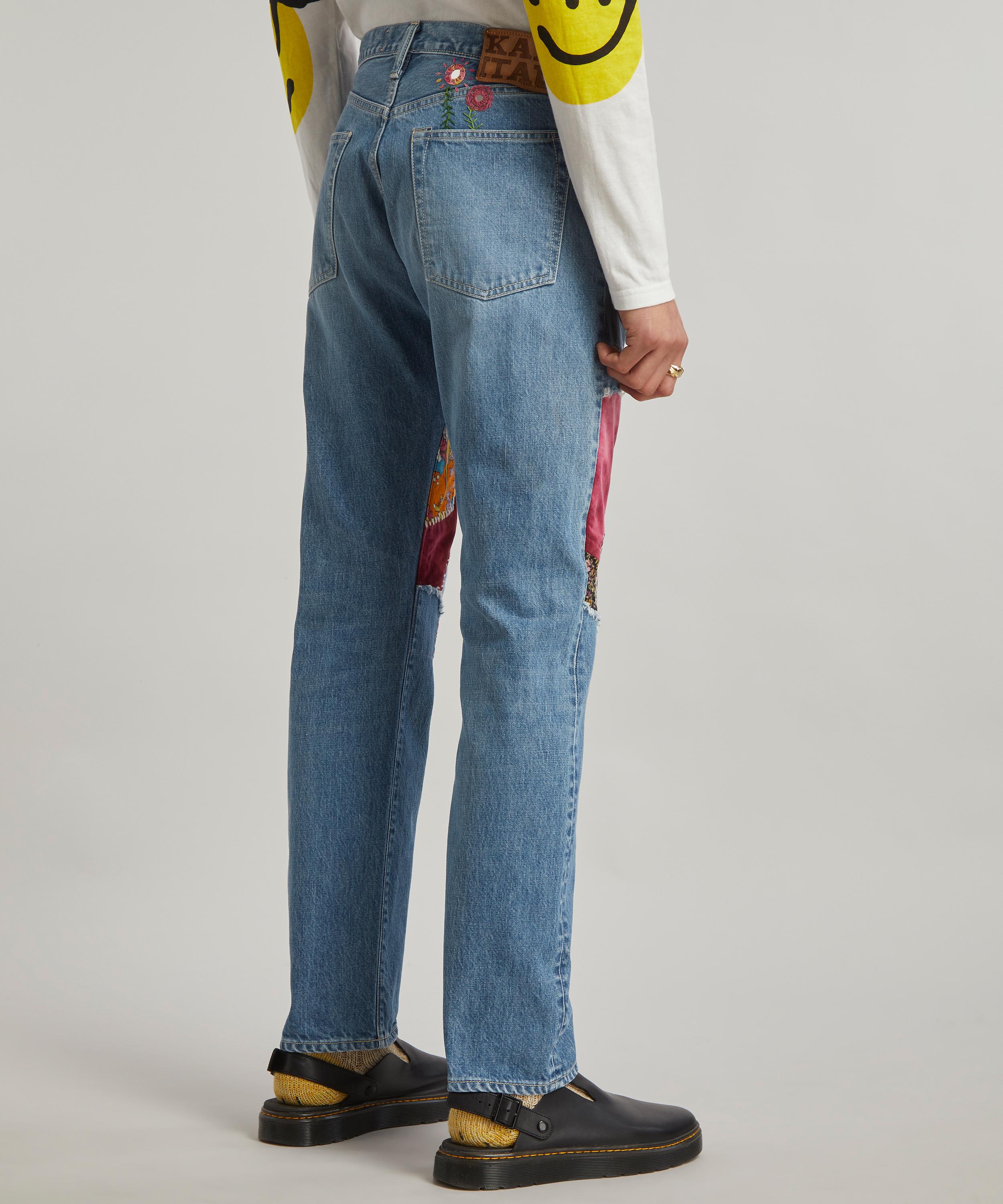 Kapital Monkey Cisco Straight-Leg Patchwork Jeans