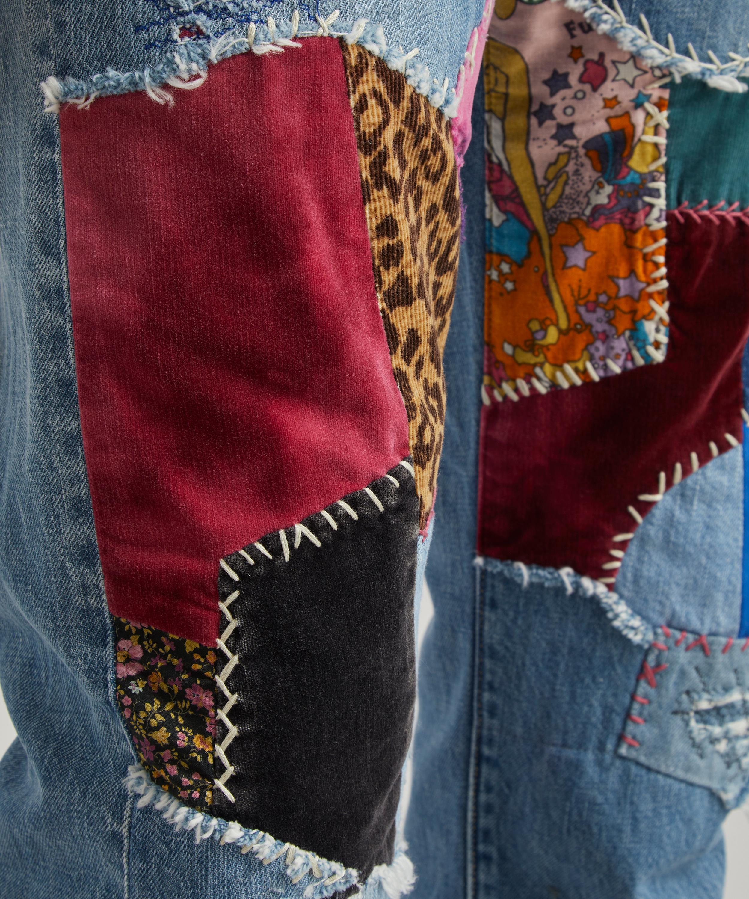 Colorful best sale patchwork jeans