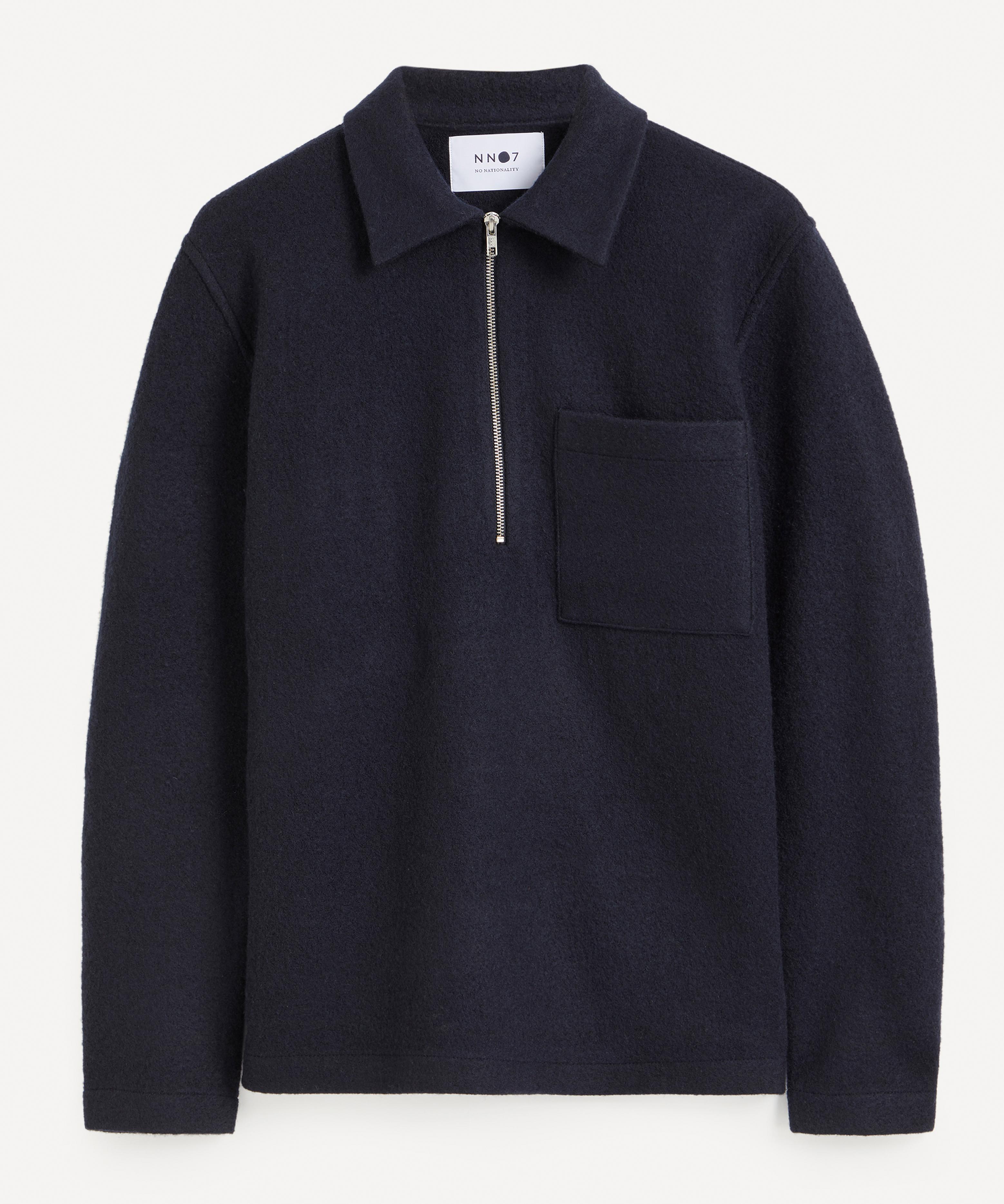 NN07 - Ivan 6398 Merino Wool Half-Zip Jacket image number 0