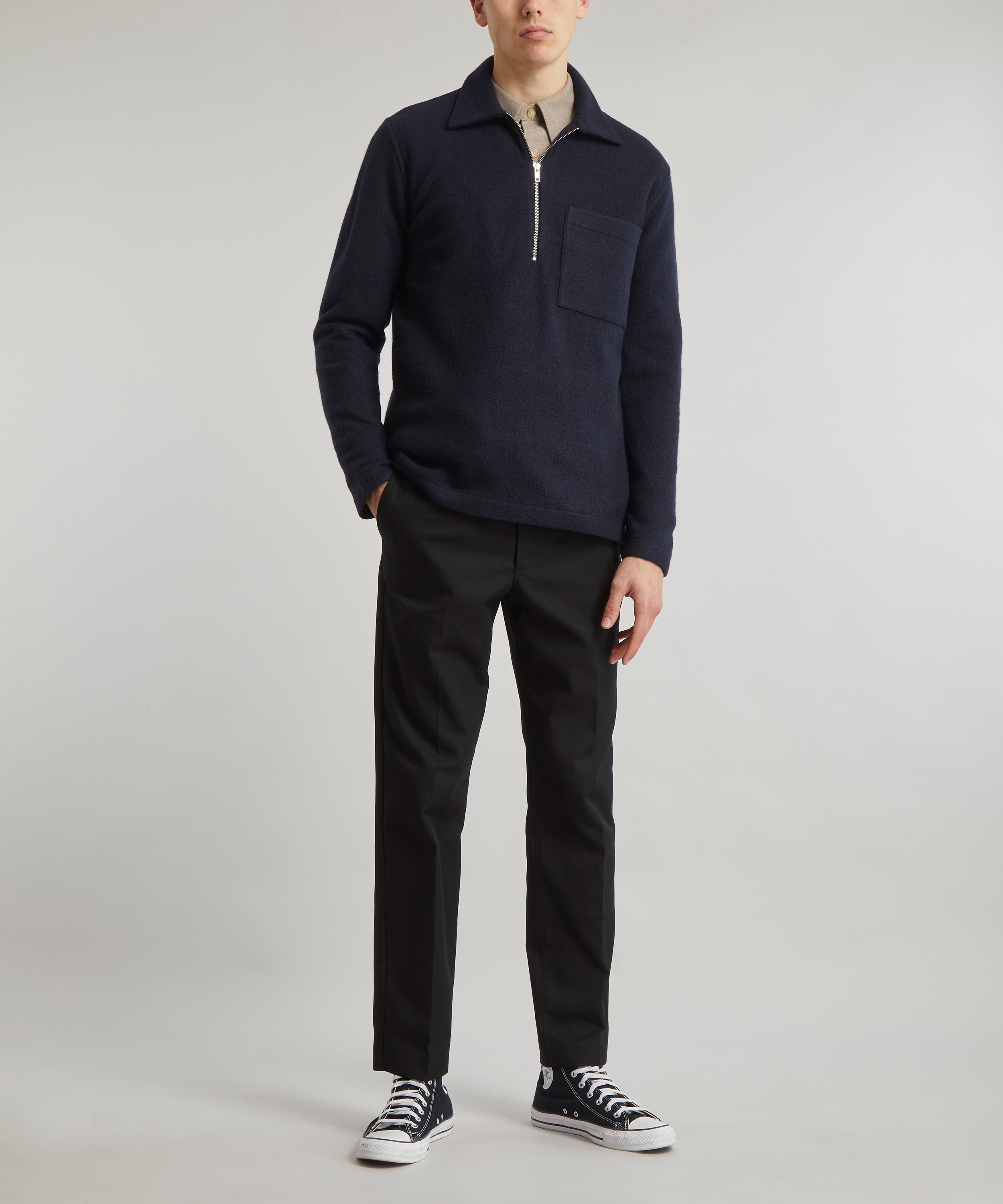 NN07 - Ivan 6398 Merino Wool Half-Zip Jacket image number 1