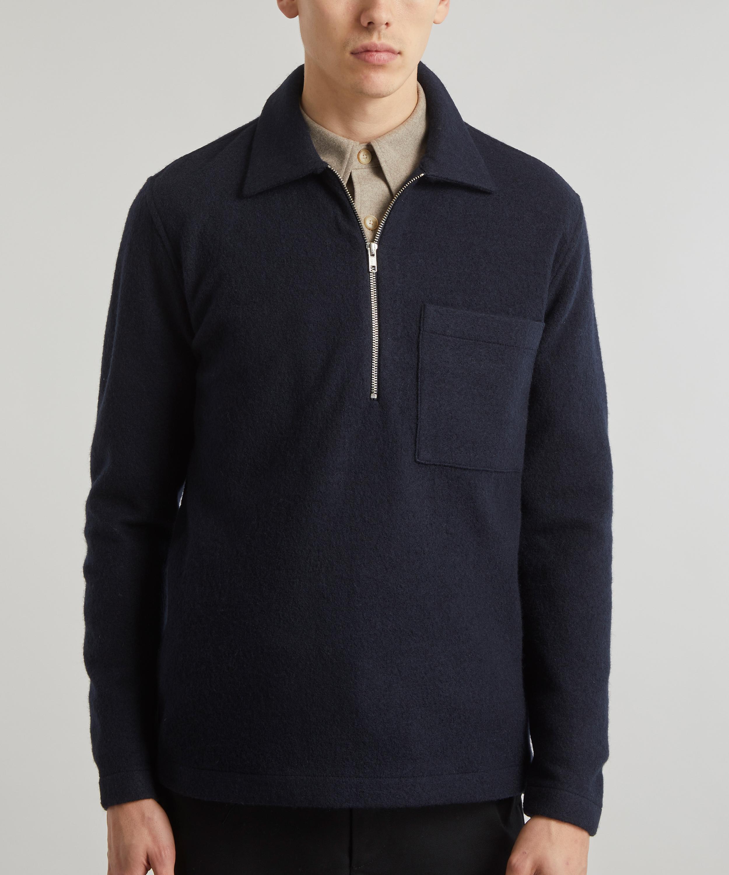 NN07 - Ivan 6398 Merino Wool Half-Zip Jacket image number 2