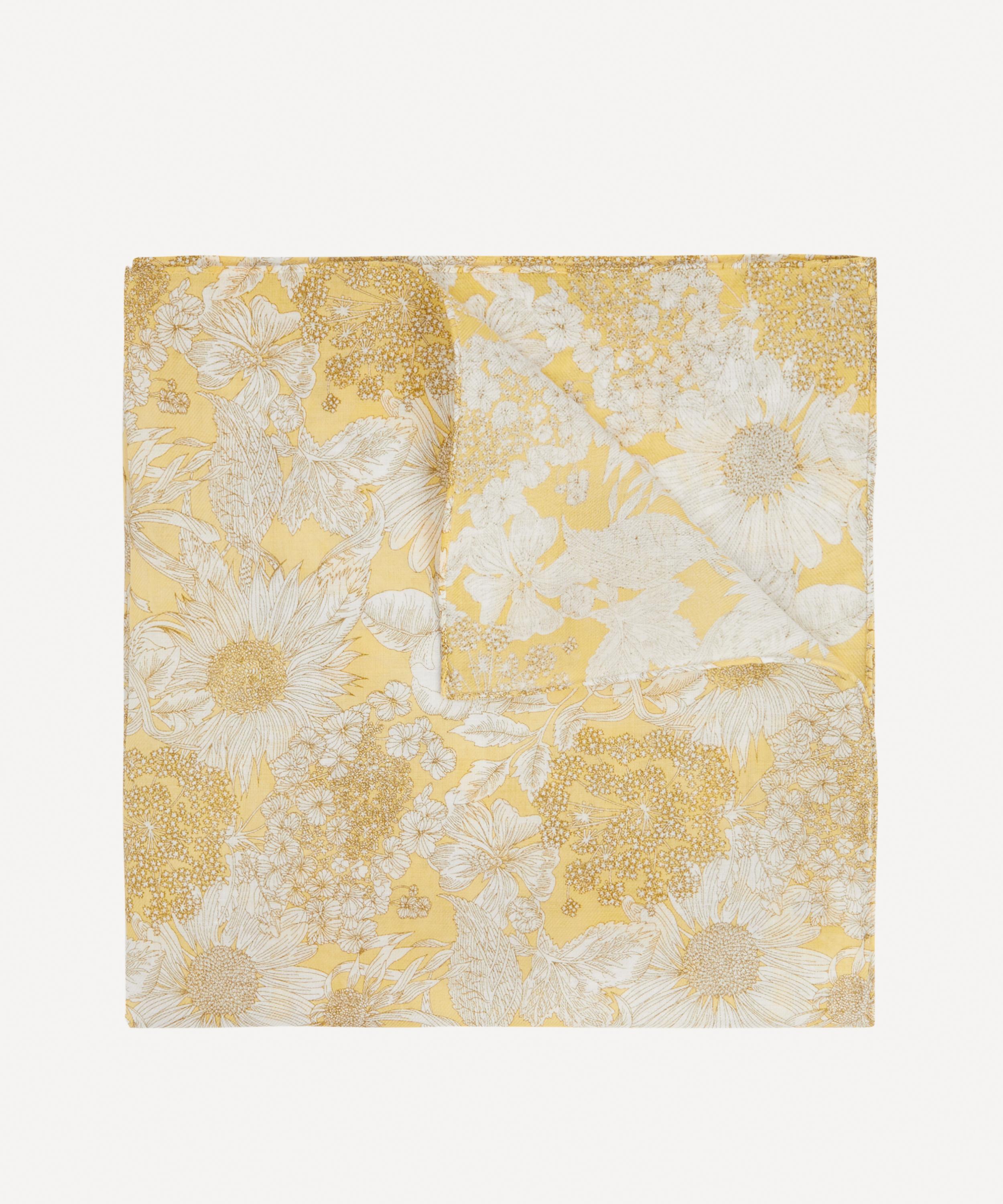 Liberty - Swim Dunclare Medium Yellow Cotton Handkerchief image number 1