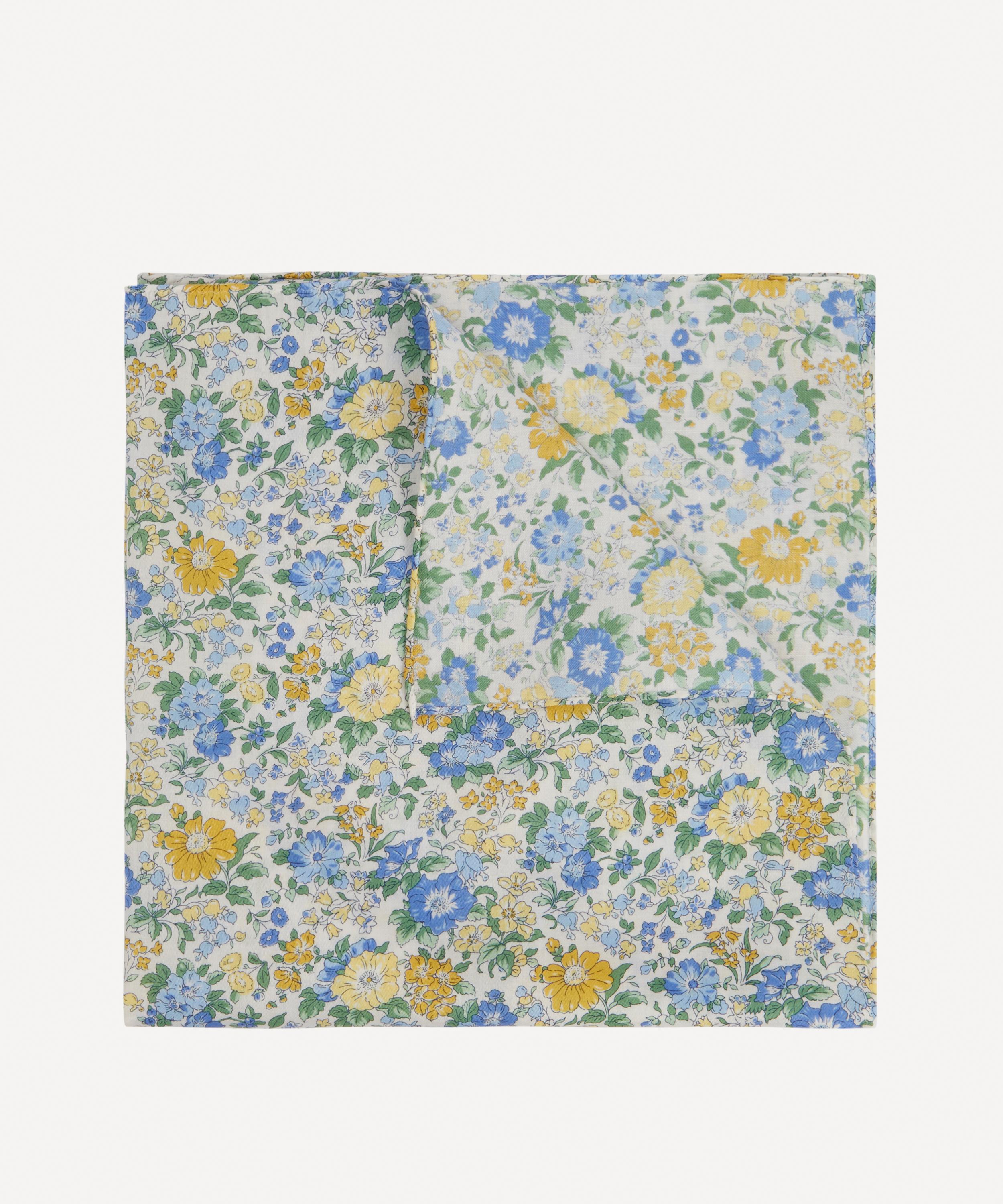 Liberty - Clare Rich Medium Blue Cotton Handkerchief image number 1