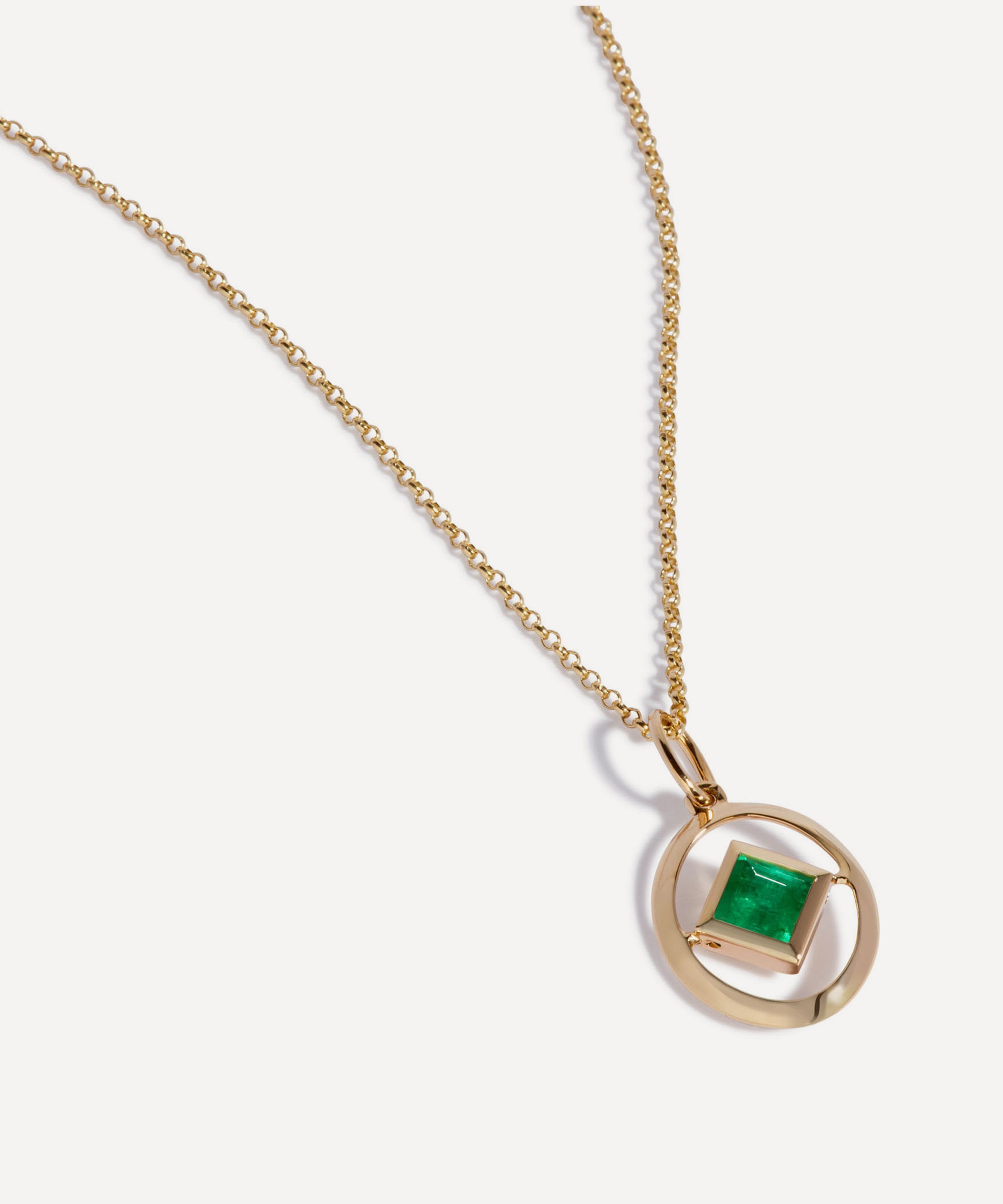Annoushka - 14ct Gold Emerald Birthstone Pendant Necklace