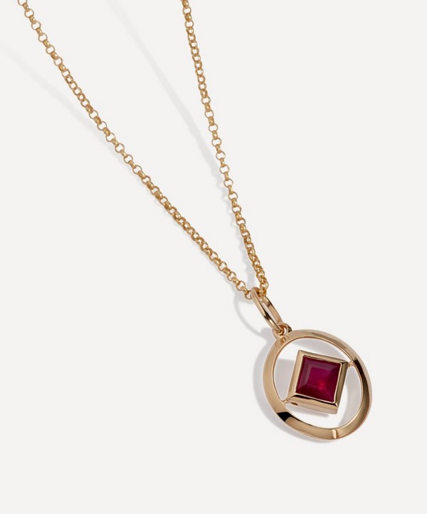 Annoushka - 14ct Gold Ruby Birthstone Pendant Necklace image number null
