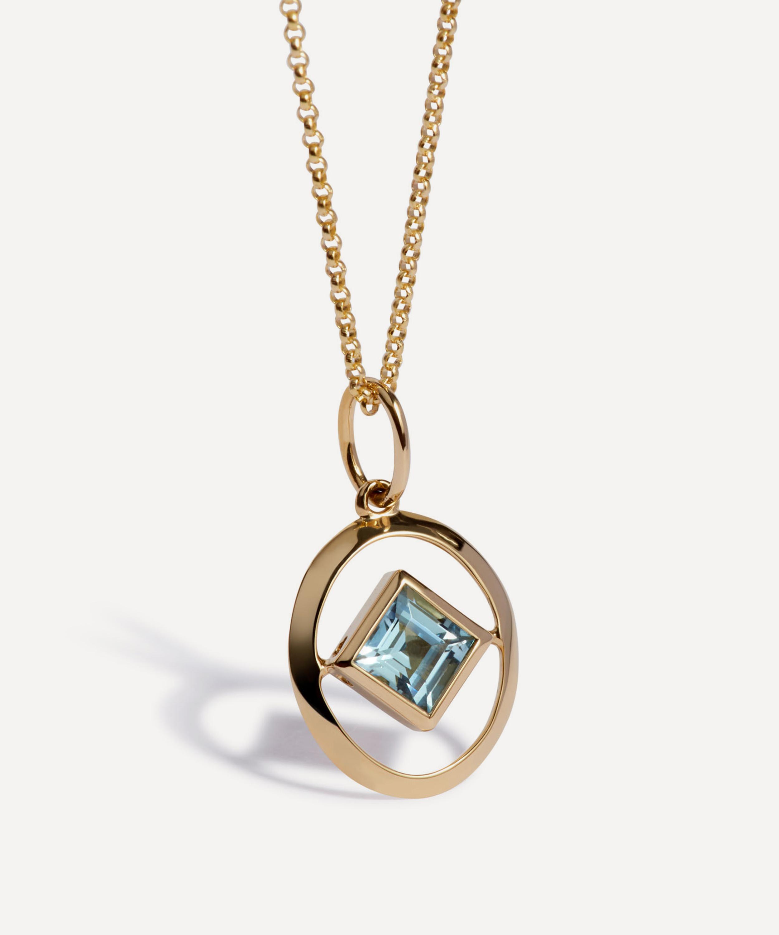 Annoushka - 14ct Gold Aquamarine Birthstone Pendant Necklace image number 0