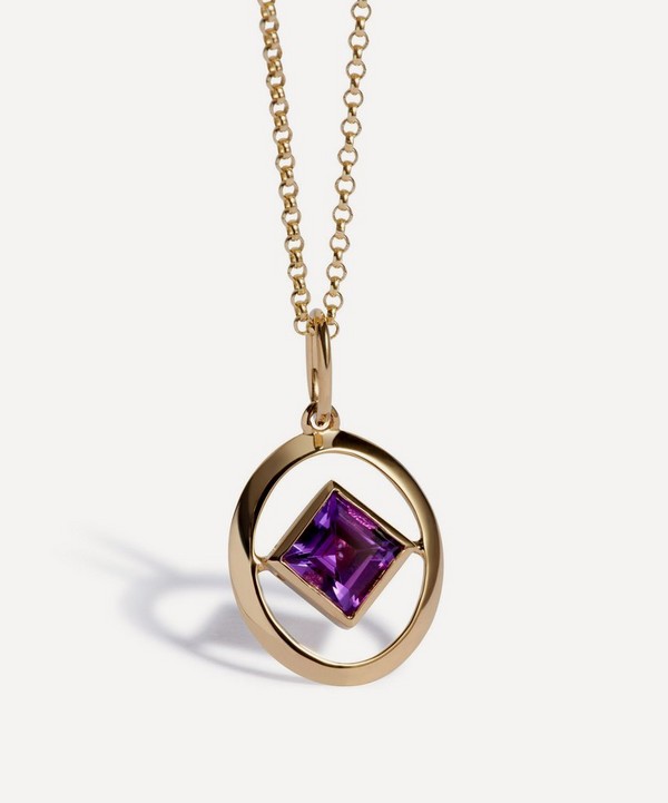 Annoushka - 14ct Gold Amethyst Birthstone Pendant Necklace image number null