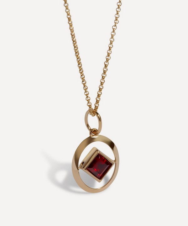 Annoushka - 14ct Gold Garnet Birthstone Pendant Necklace image number null
