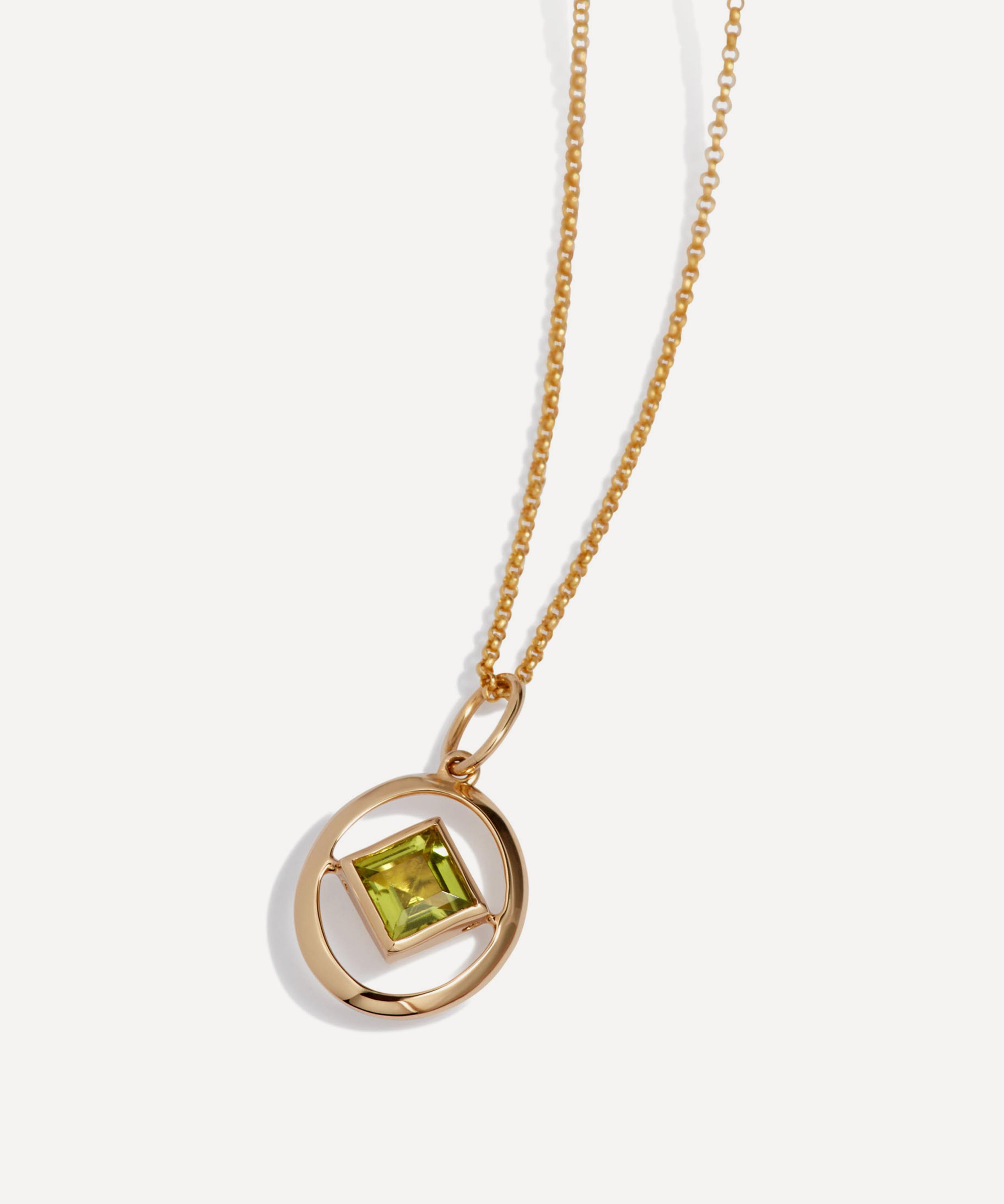 Annoushka - 14ct Gold Peridot Birthstone Pendant Necklace image number 0