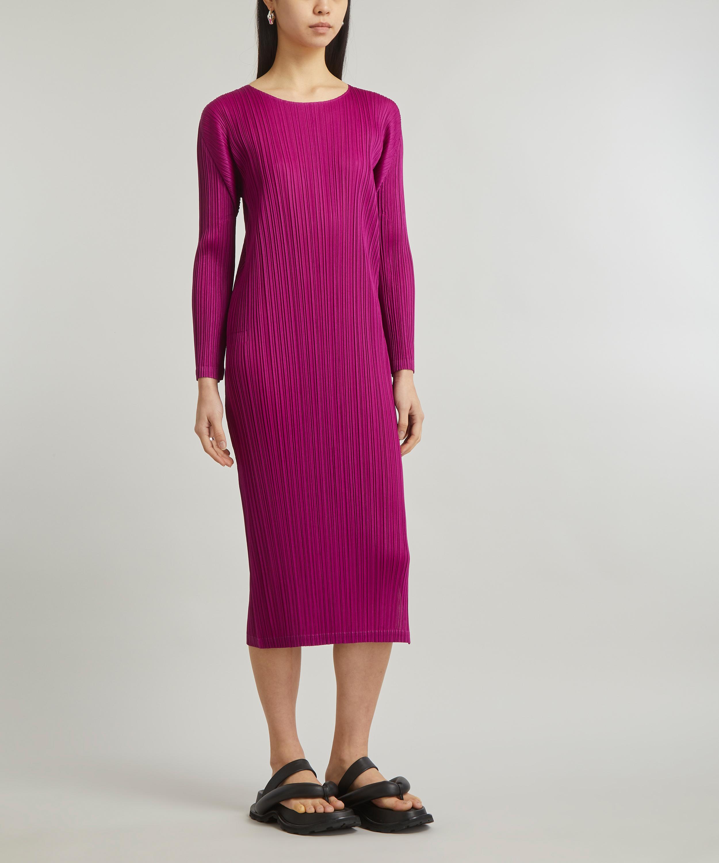 Pleats Please Issey Miyake - Forward Two Pleated Long-Sleeve Dress image number 2