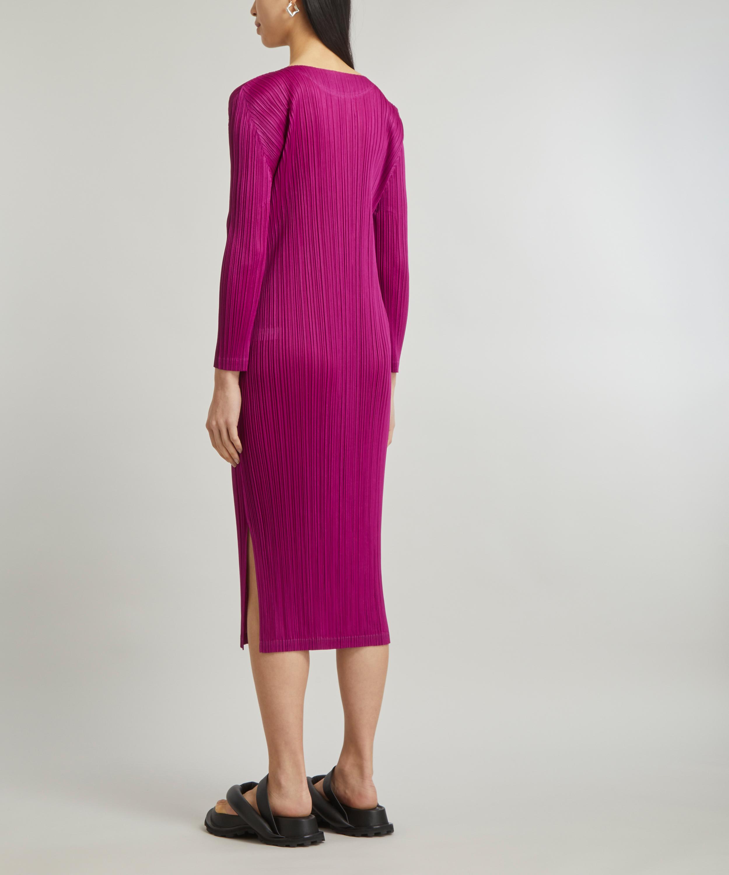 Pleats Please Issey Miyake - Forward Two Pleated Long-Sleeve Dress image number 3