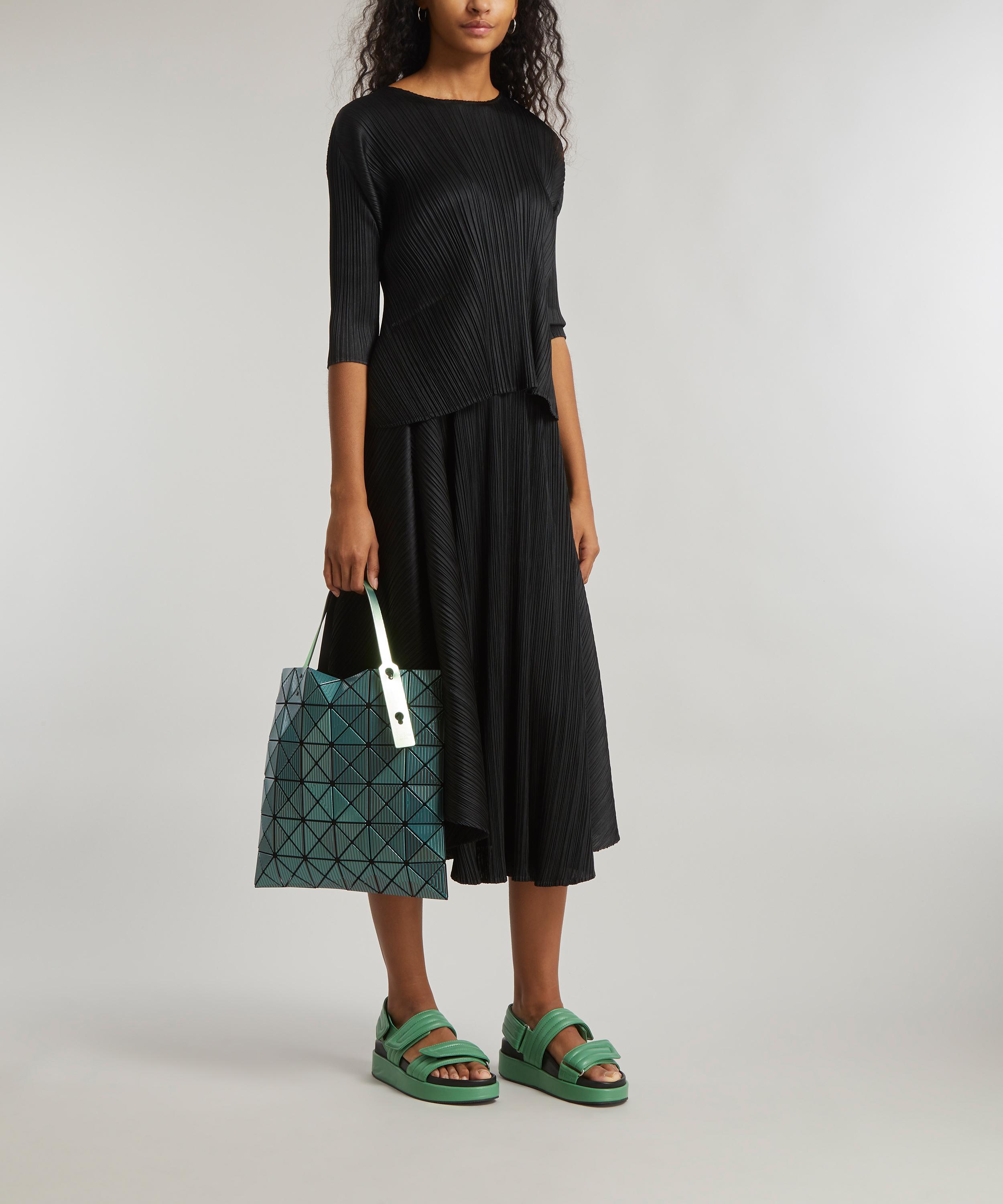 Black Slouchy Pleated Tote Bag