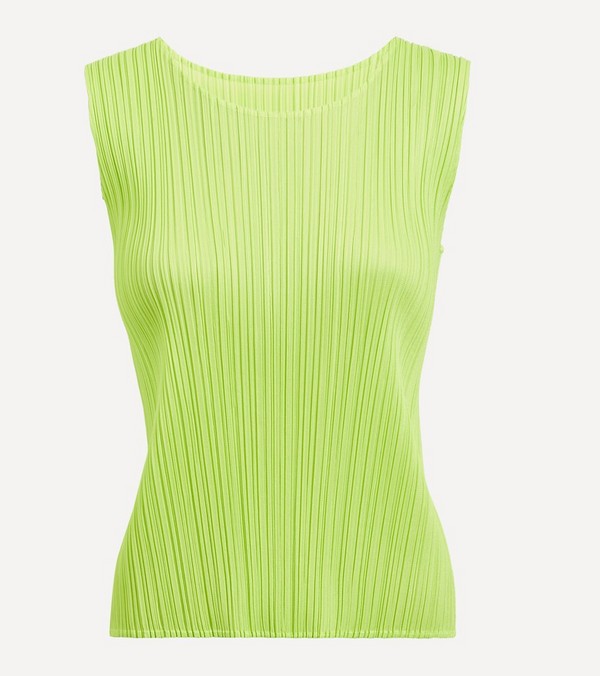 Pleats Please Issey Miyake New Colourful Basics Scoop-Neck Top 