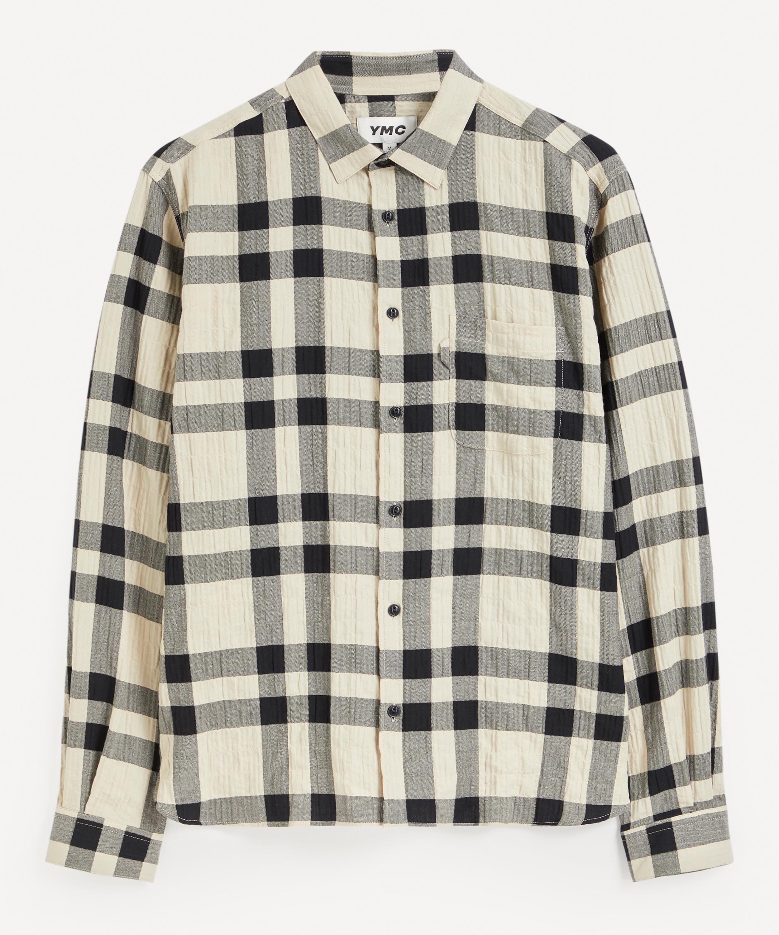 YMC Curtis Crinkle Check Shirt | Liberty