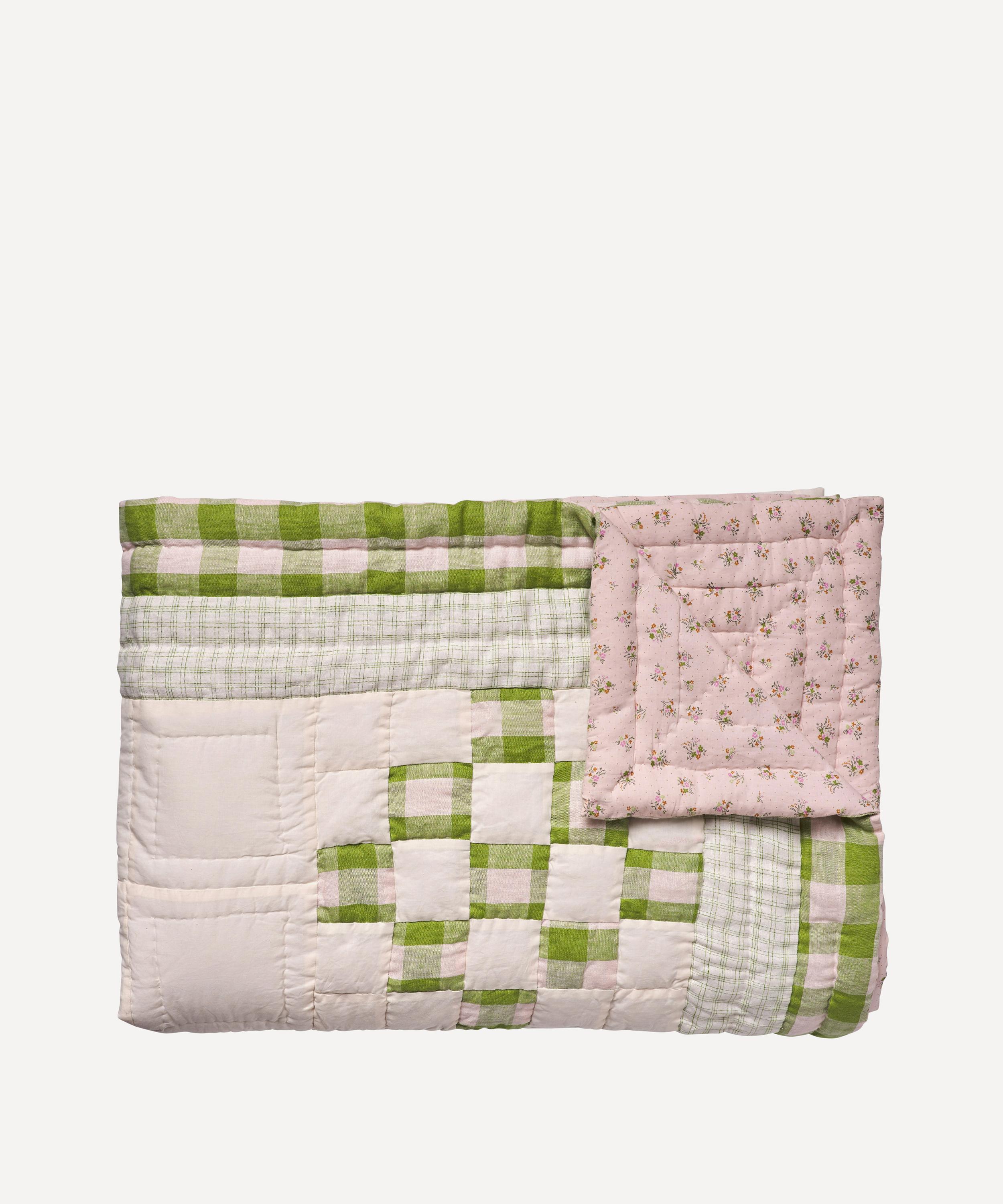 Projektityyny - Ruiskaunokki Peridot Gingham Patchwork Quilt image number 2