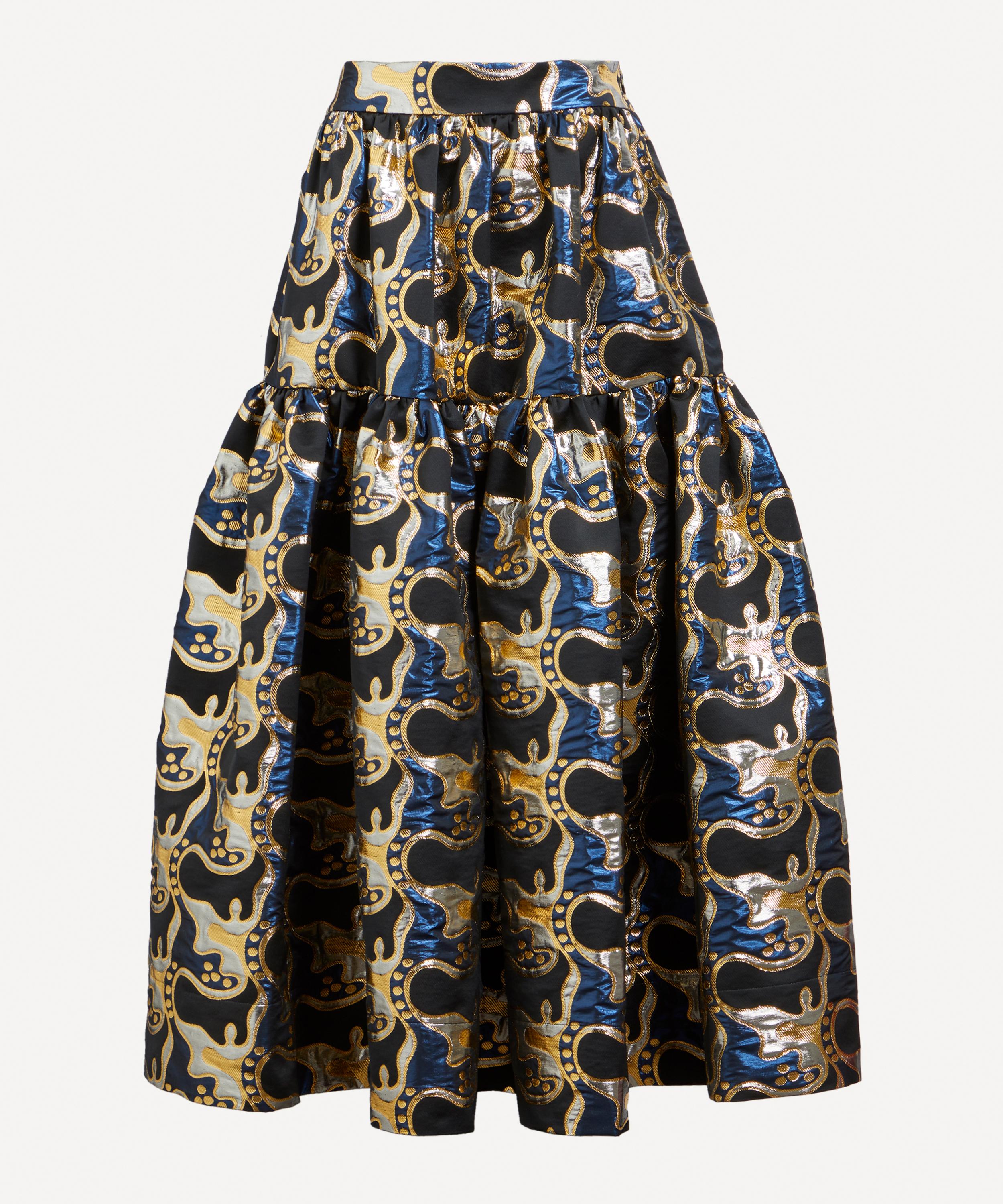 La DoubleJ - Oscar Spritz Blu Jacquard Skirt image number 0