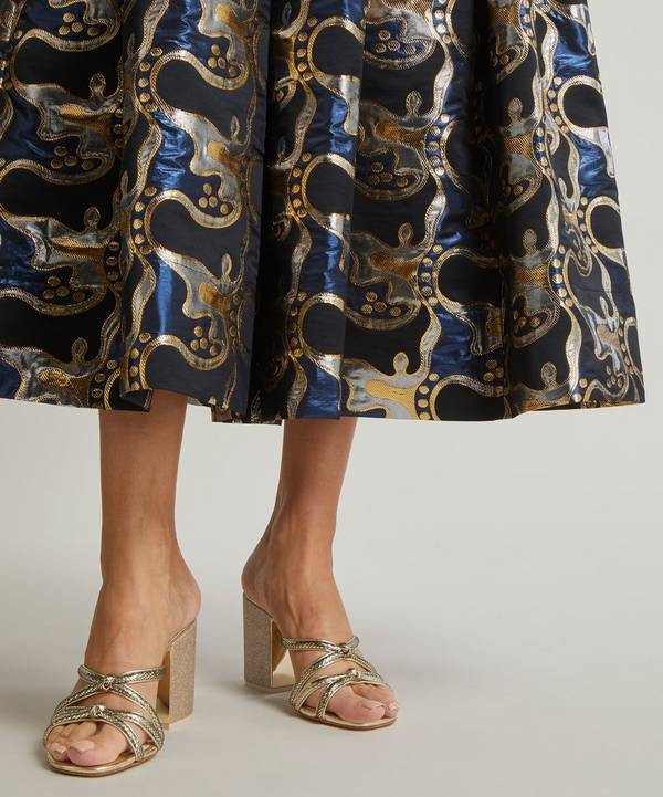 La DoubleJ Oscar Spritz Blu Jacquard Skirt | Liberty