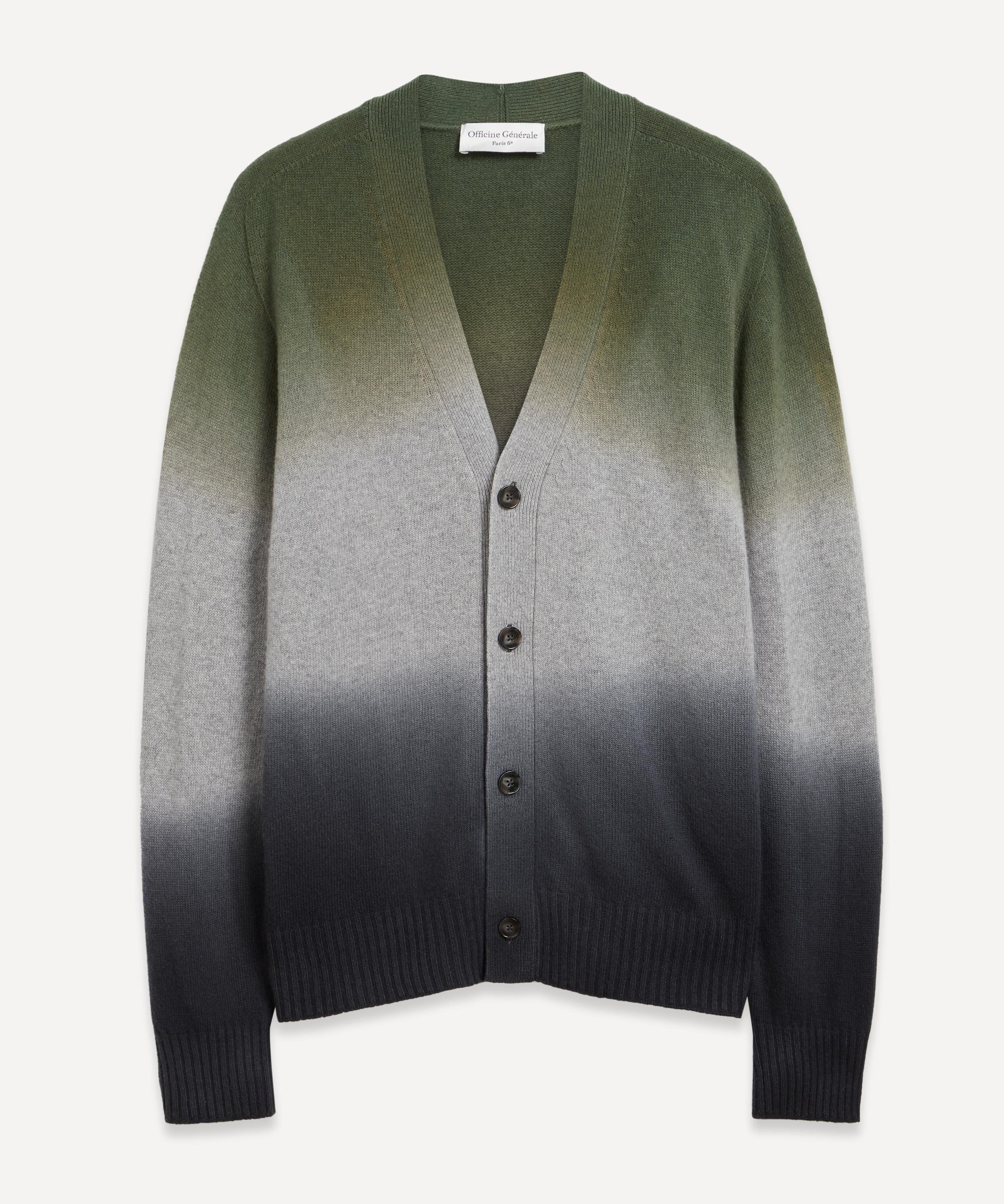 Officine Générale - Miles Wool and Cashmere Dip-Dyed Cardigan image number 0