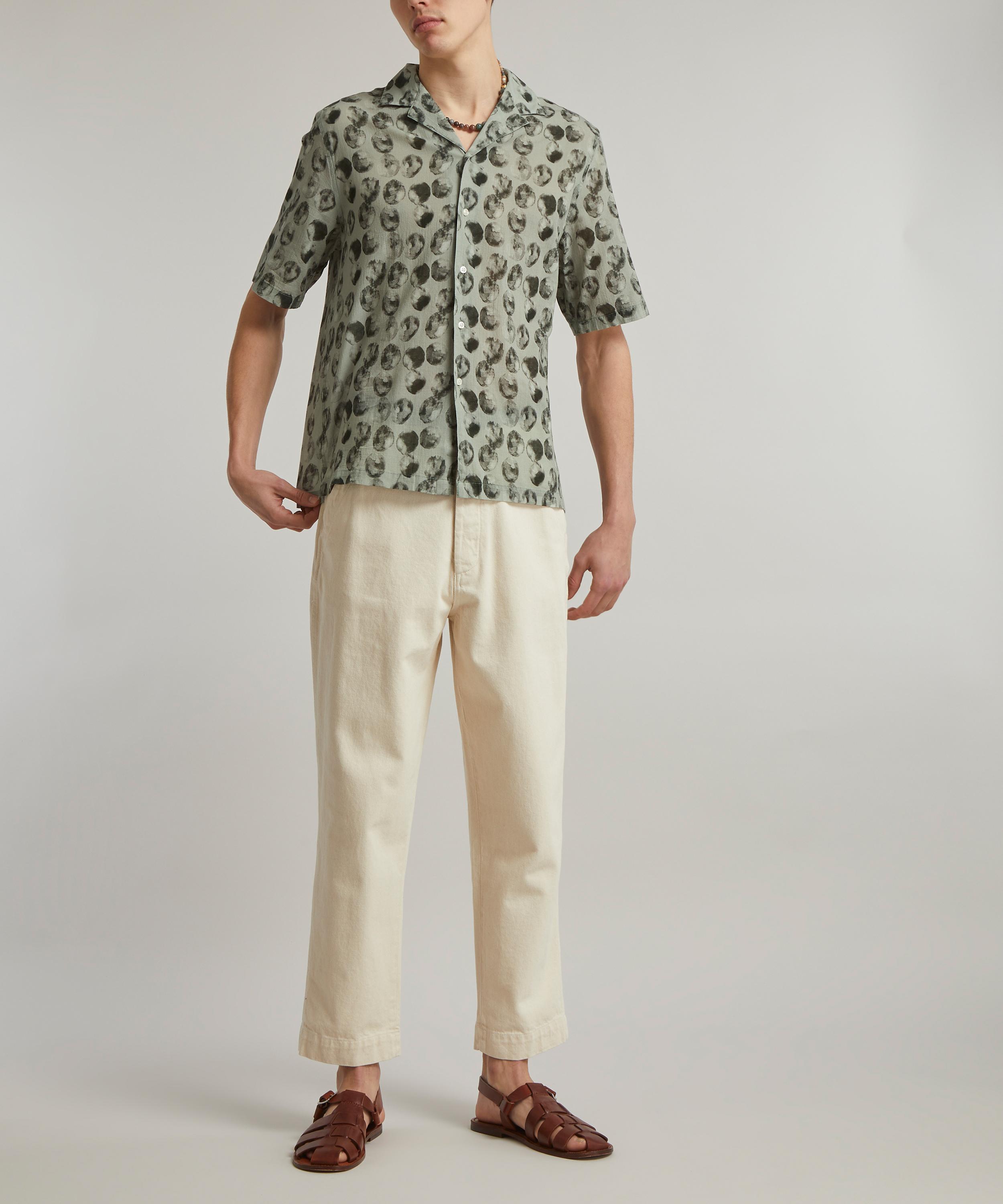 Officine Générale - Eren Bubble Print Camp Shirt image number 1