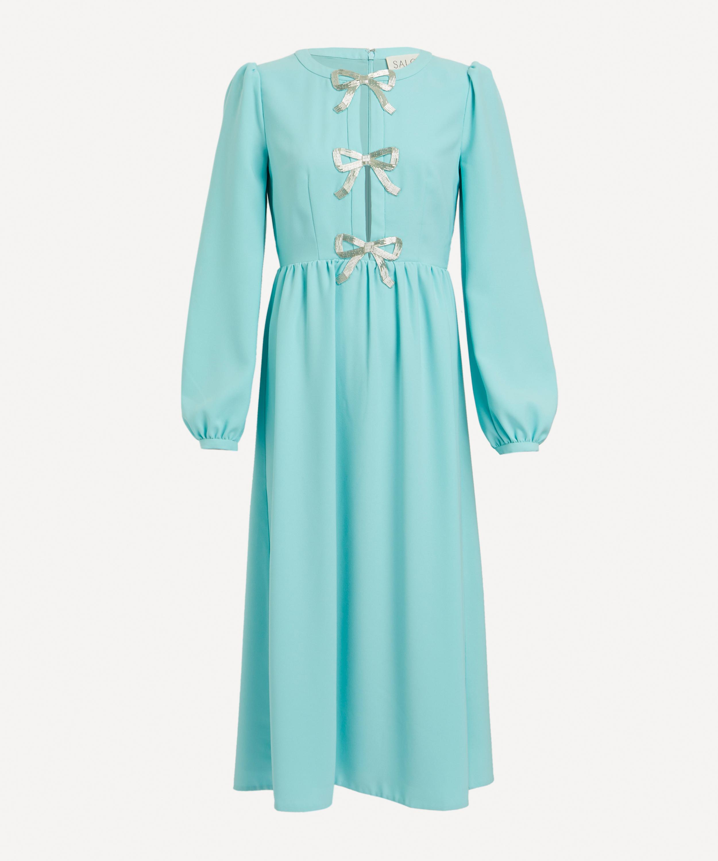 Saloni - Camille Embellished Bows Dress