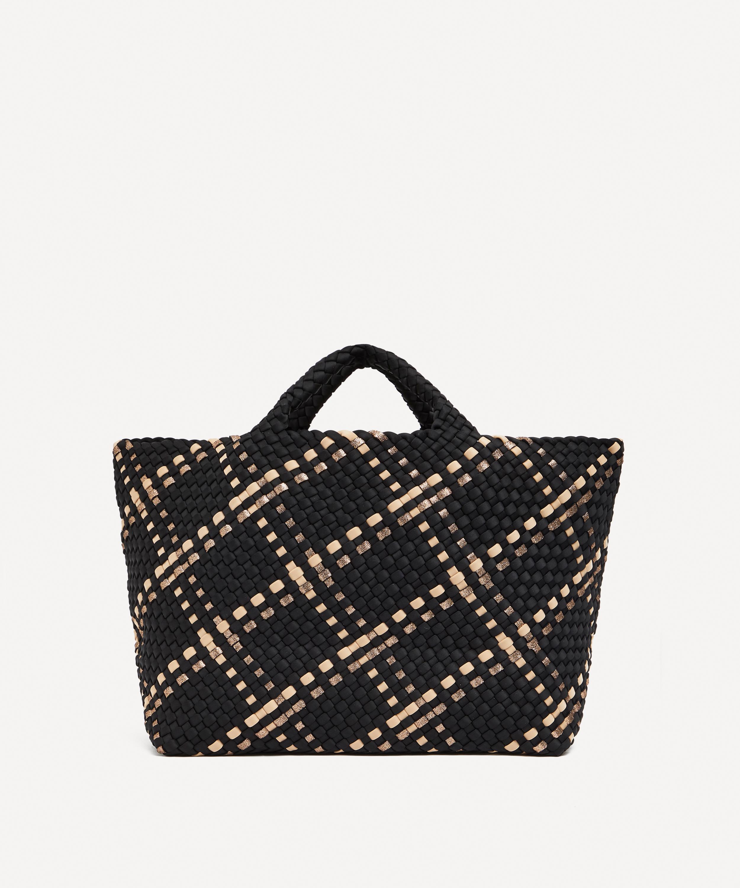 Naghedi - St. Barths Large Plaid Woven Tote Bag Modena image number 1